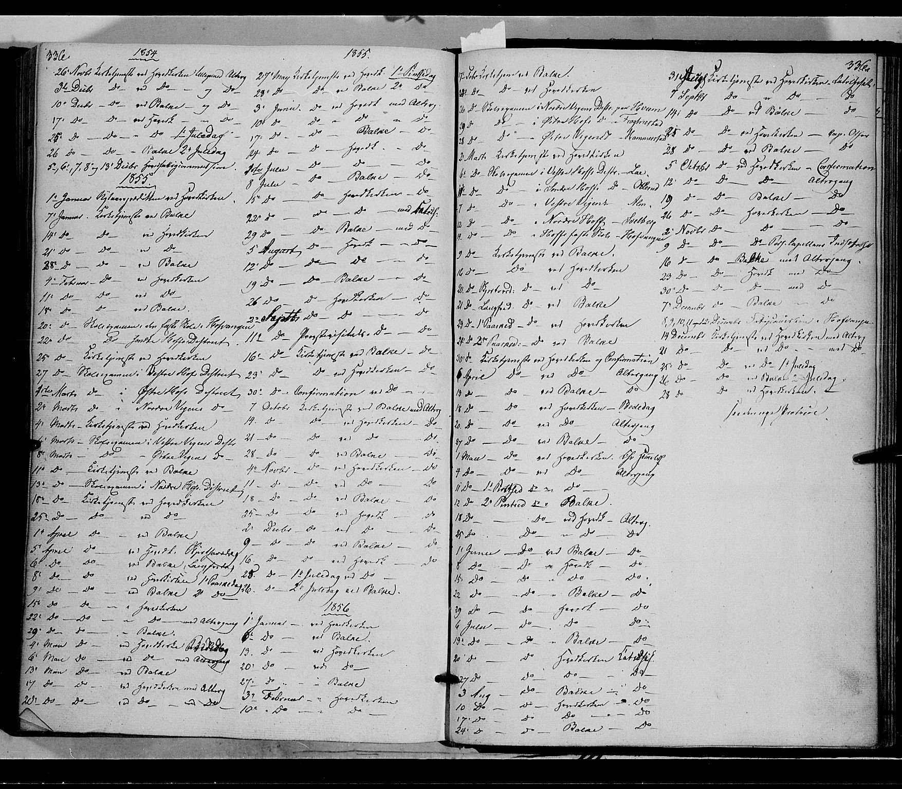 Østre Toten prestekontor, SAH/PREST-104/H/Ha/Haa/L0003: Parish register (official) no. 3, 1848-1856, p. 336