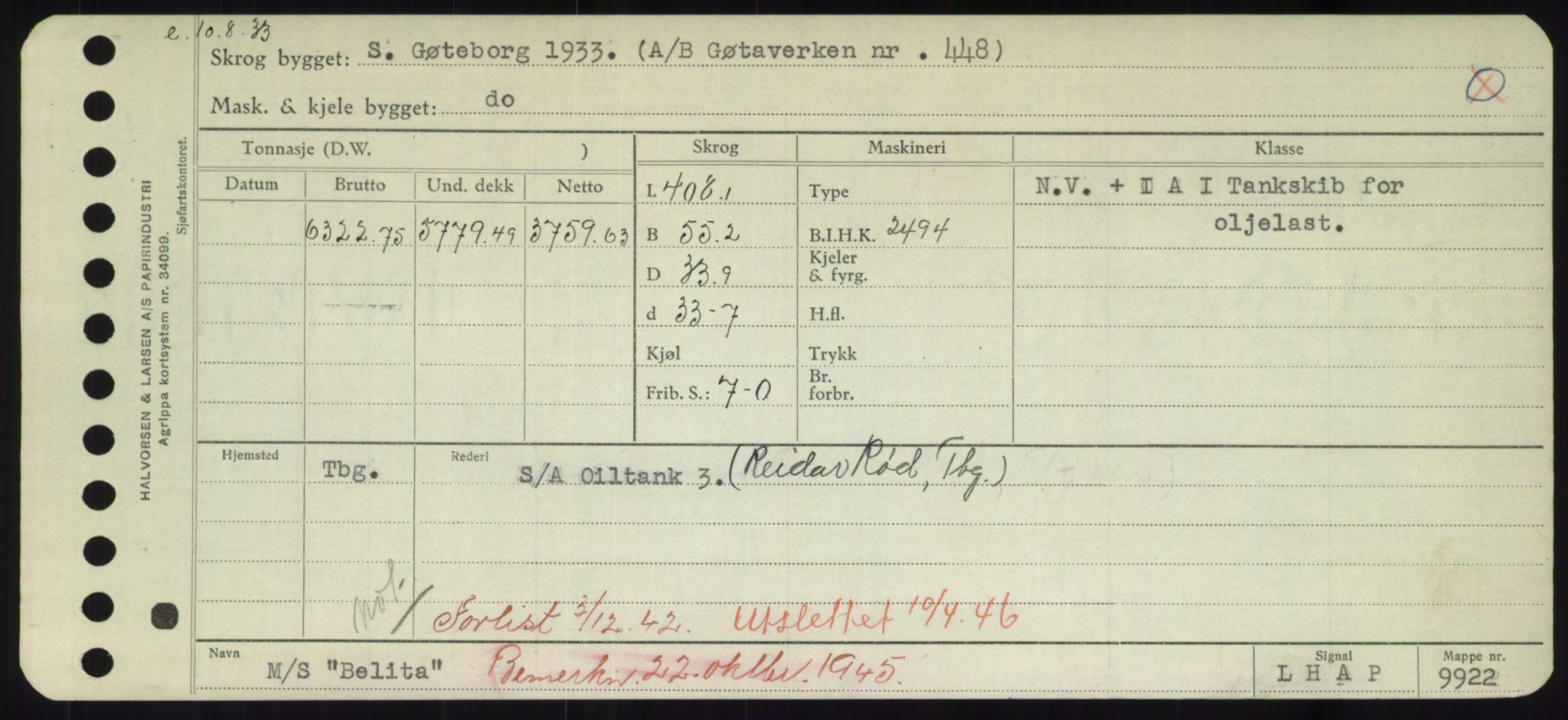 Sjøfartsdirektoratet med forløpere, Skipsmålingen, AV/RA-S-1627/H/Hd/L0003: Fartøy, B-Bev, p. 515