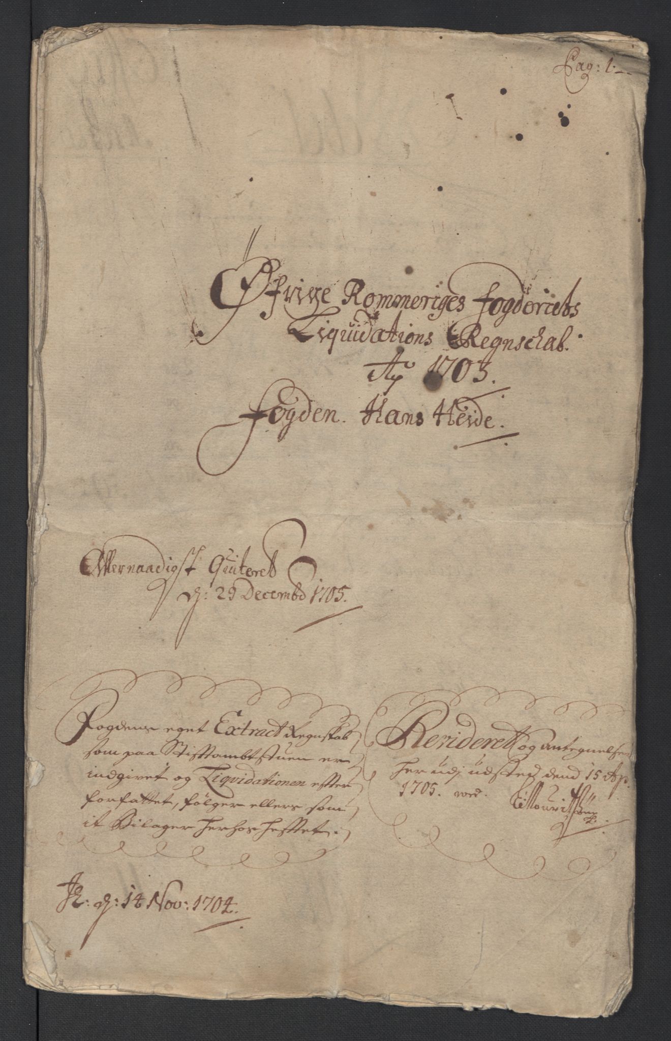 Rentekammeret inntil 1814, Reviderte regnskaper, Fogderegnskap, AV/RA-EA-4092/R12/L0716: Fogderegnskap Øvre Romerike, 1703, p. 4