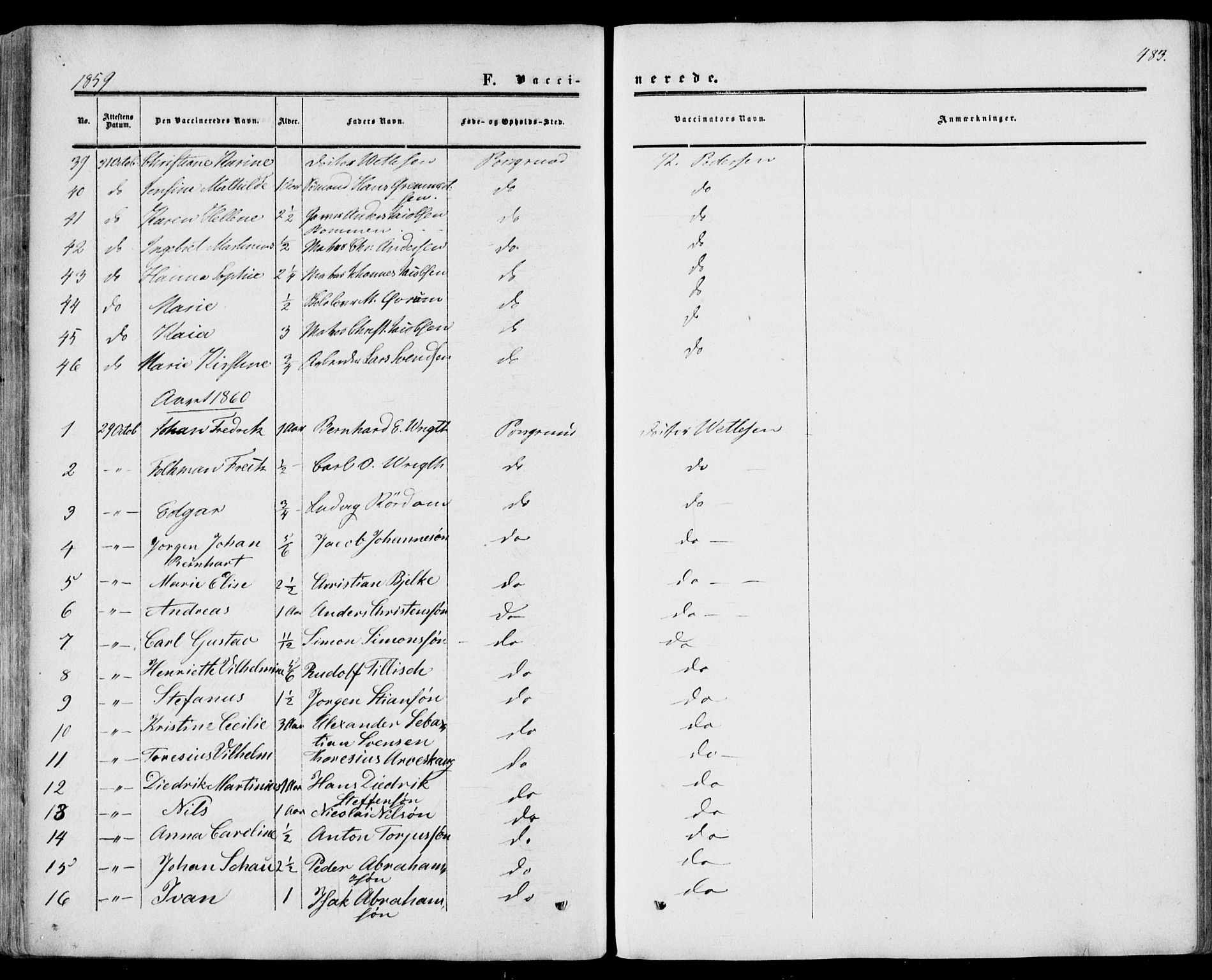 Porsgrunn kirkebøker , SAKO/A-104/F/Fa/L0007: Parish register (official) no. 7, 1858-1877, p. 483