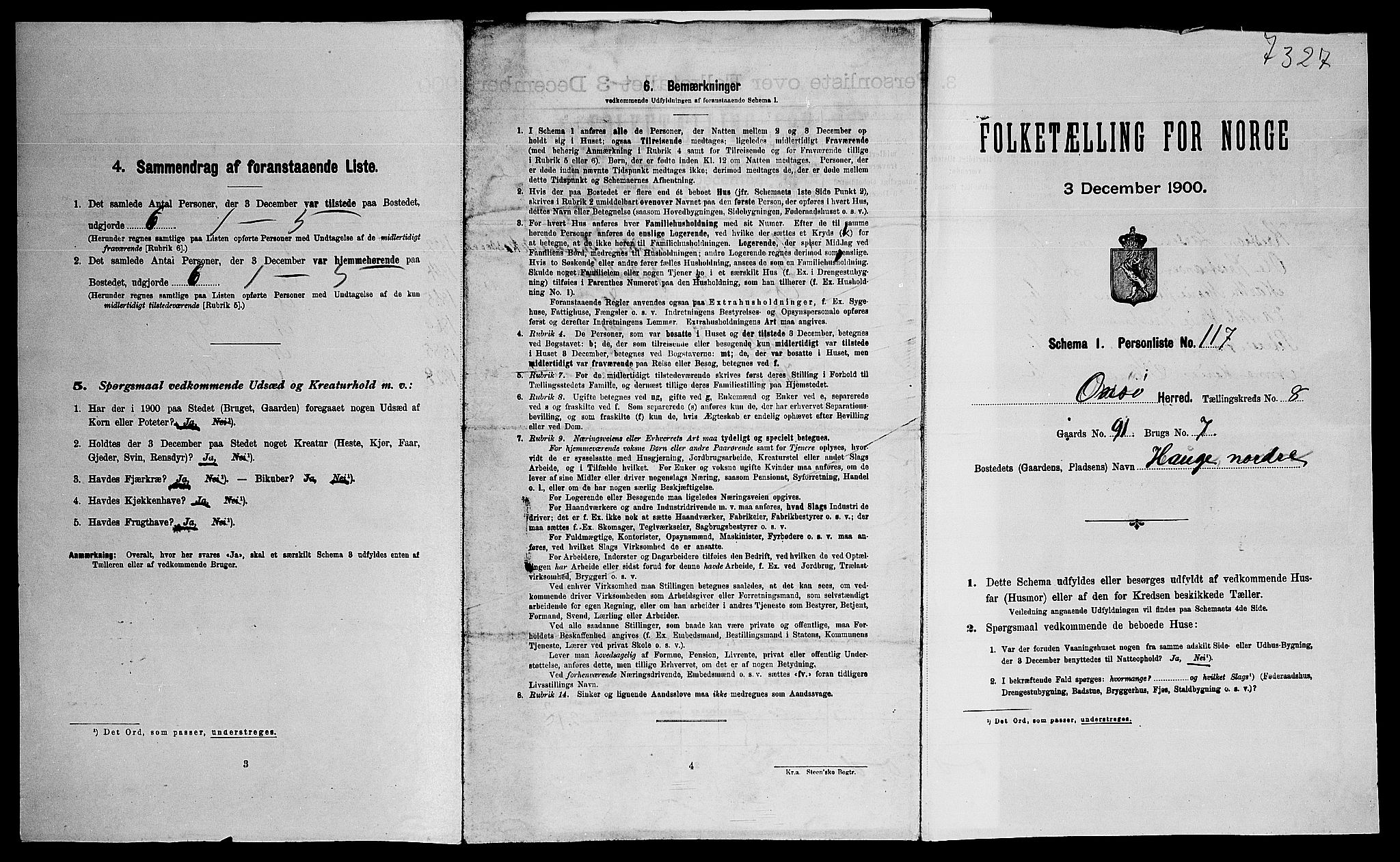 SAO, 1900 census for Onsøy, 1900, p. 1878