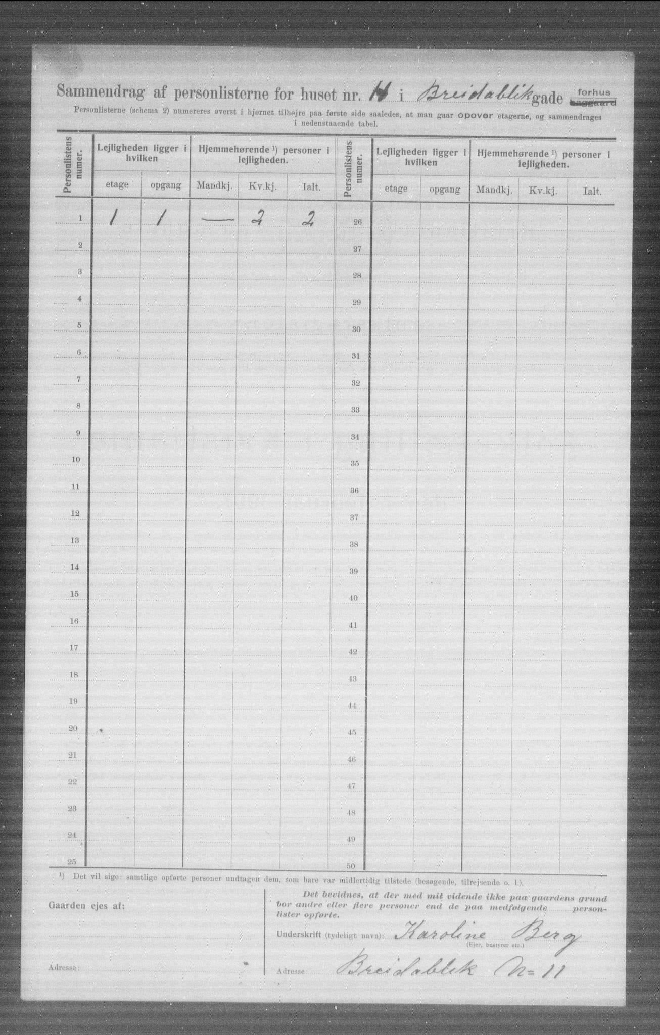 OBA, Municipal Census 1907 for Kristiania, 1907, p. 4213