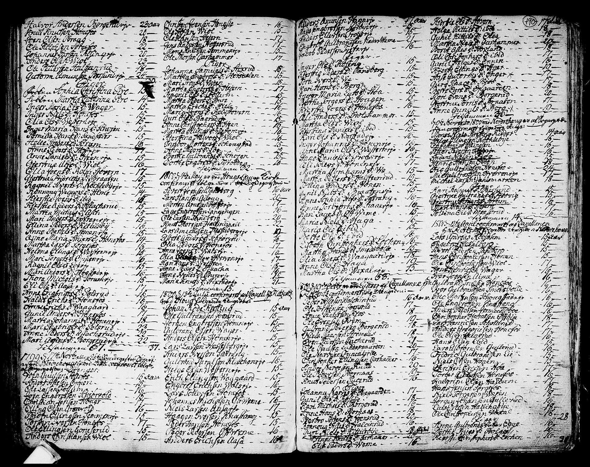 Norderhov kirkebøker, SAKO/A-237/F/Fa/L0006: Parish register (official) no. 6, 1789-1811, p. 190