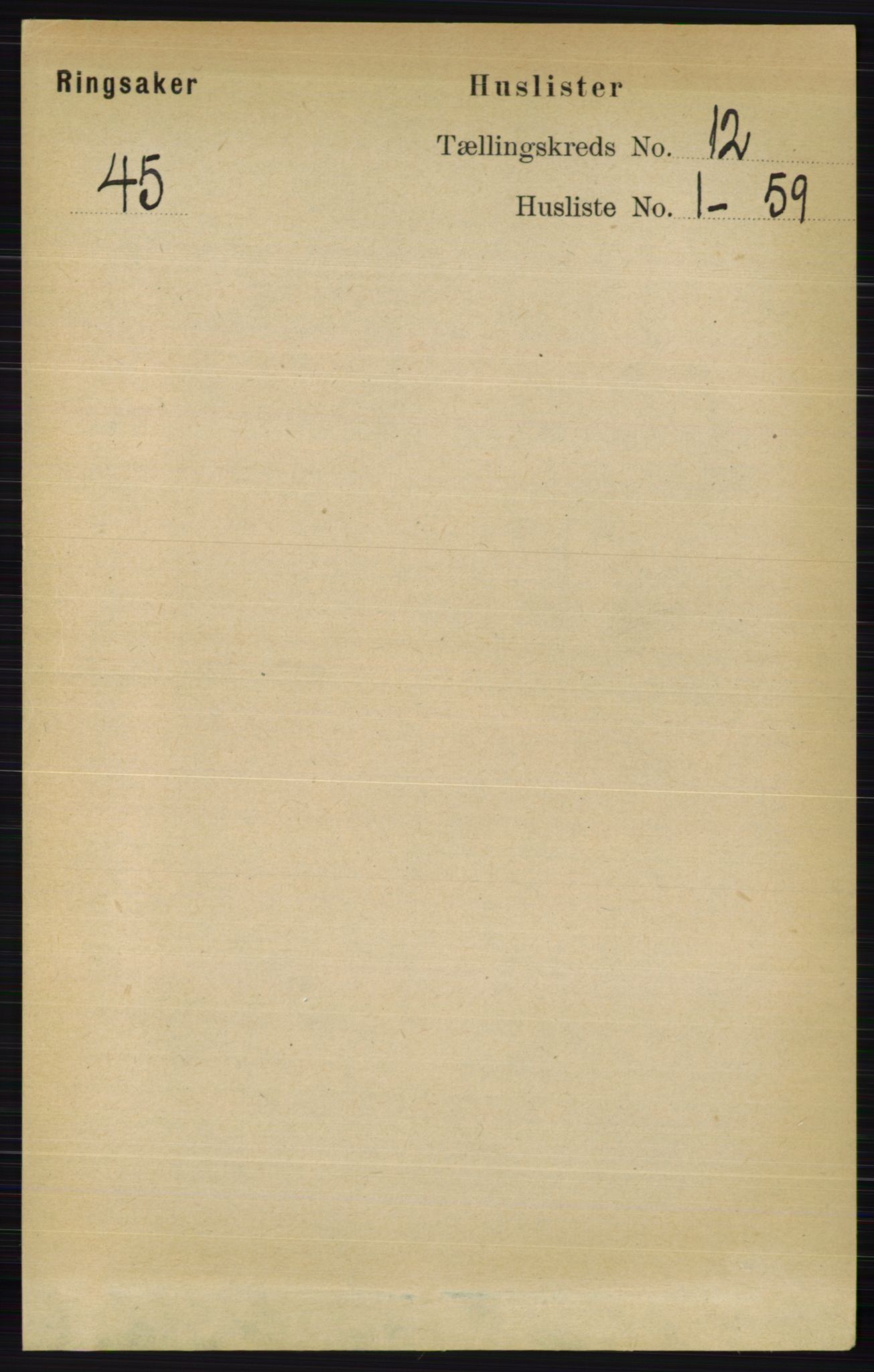 RA, 1891 census for 0412 Ringsaker, 1891, p. 6699