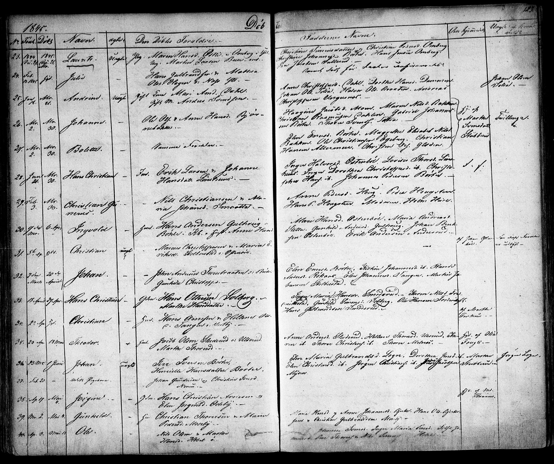 Enebakk prestekontor Kirkebøker, SAO/A-10171c/F/Fa/L0009: Parish register (official) no. I 9, 1832-1861, p. 123