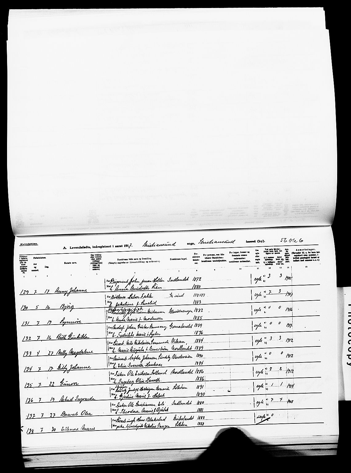 Ministerialprotokoller, klokkerbøker og fødselsregistre - Møre og Romsdal, AV/SAT-A-1454/572/L0861: Parish register (official) no. 572D05, 1913-1920