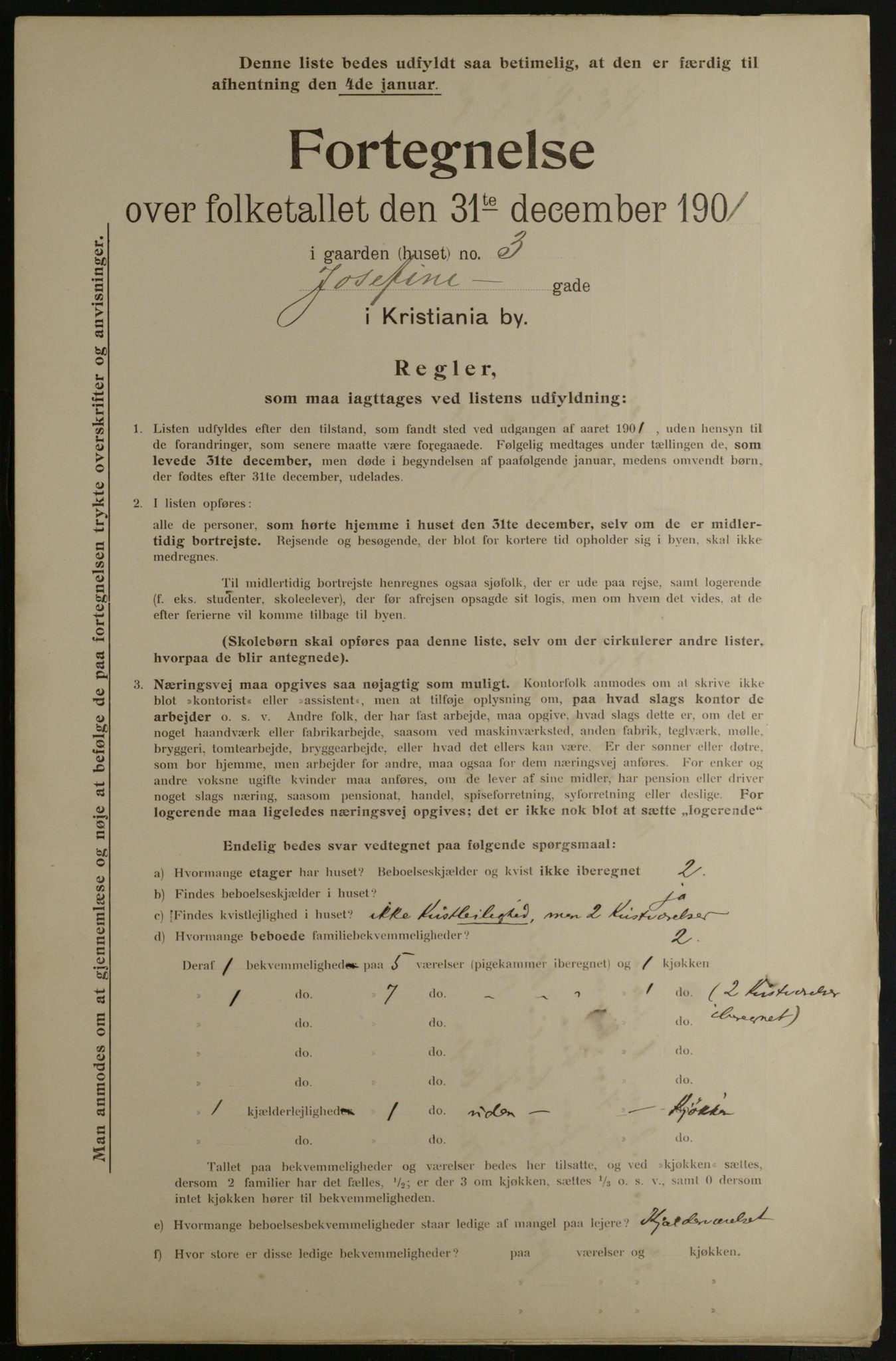 OBA, Municipal Census 1901 for Kristiania, 1901, p. 7368