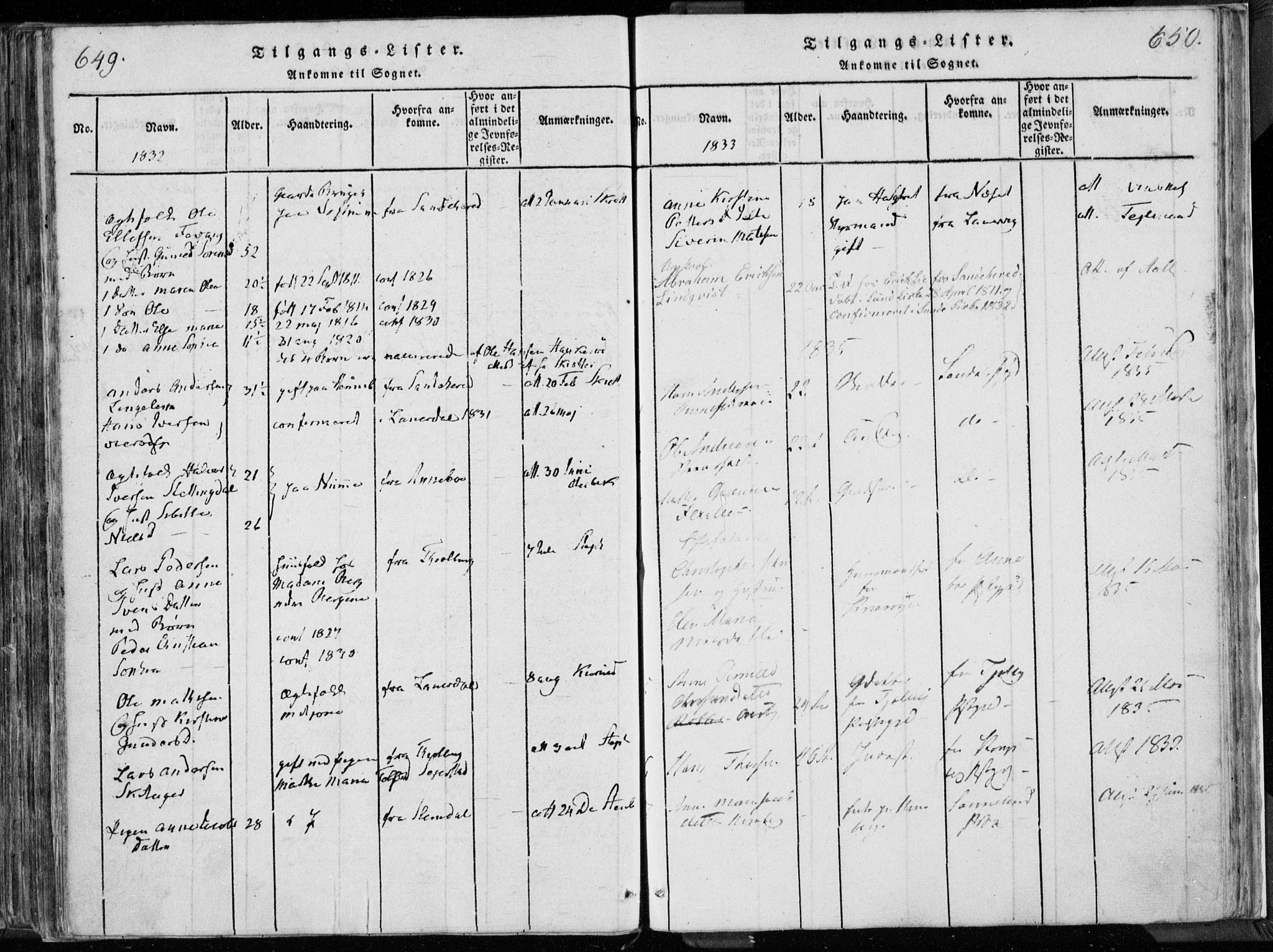 Hedrum kirkebøker, AV/SAKO-A-344/F/Fa/L0004: Parish register (official) no. I 4, 1817-1835, p. 649-650