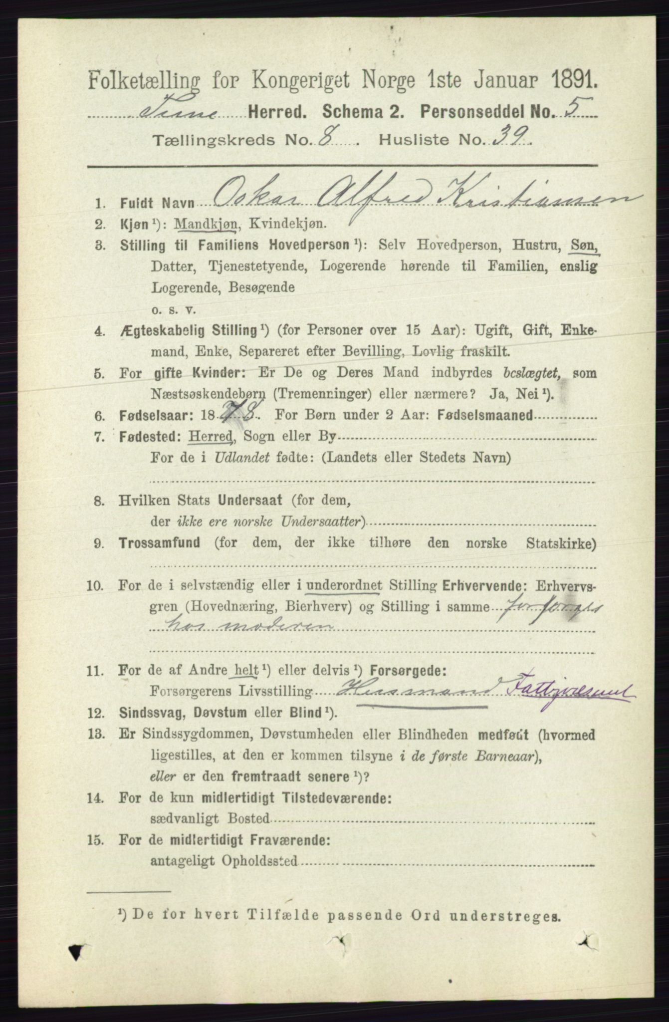 RA, 1891 census for 0130 Tune, 1891, p. 5972