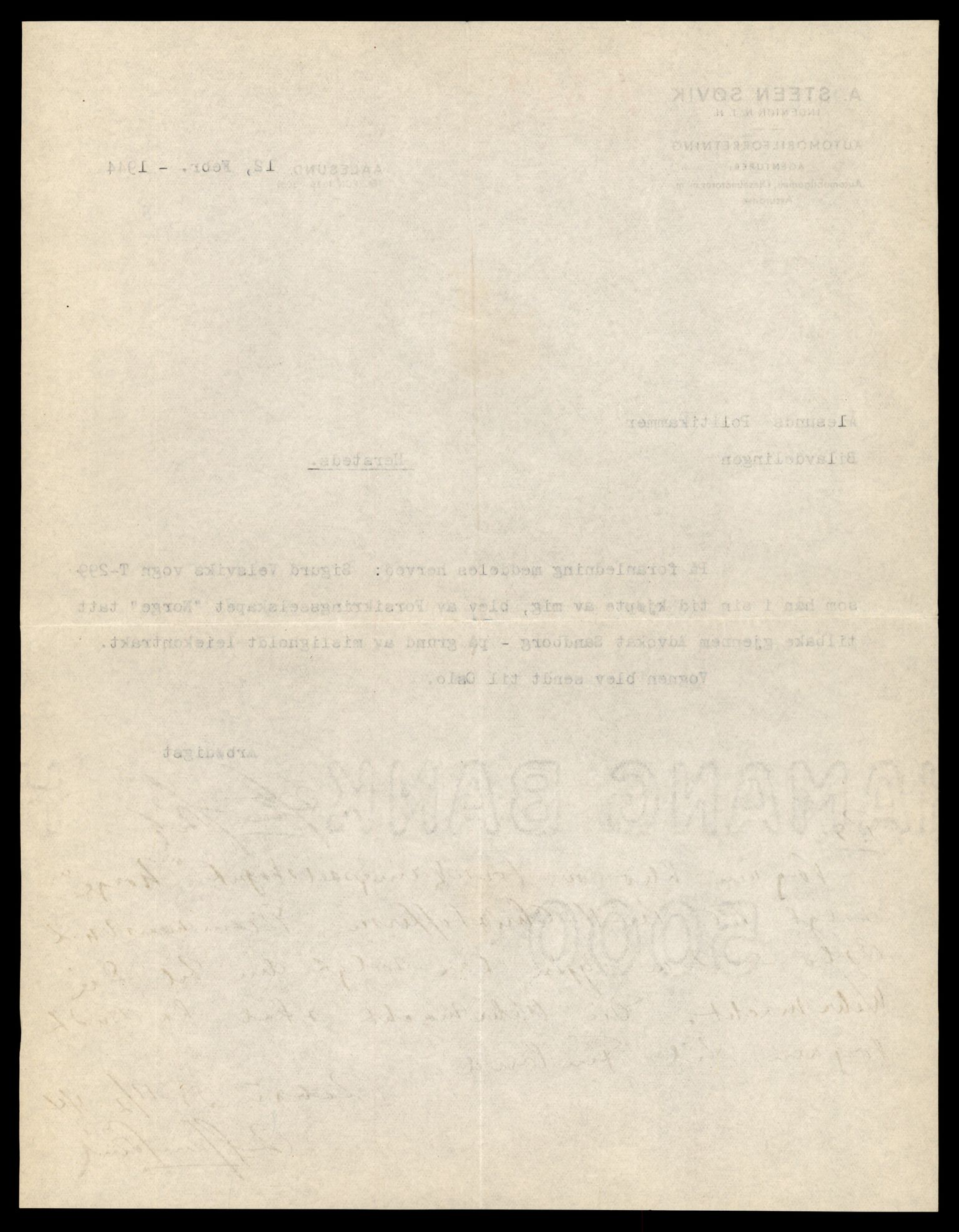 Møre og Romsdal vegkontor - Ålesund trafikkstasjon, AV/SAT-A-4099/F/Fe/L0003: Registreringskort for kjøretøy T 232 - T 340, 1927-1998, p. 1890