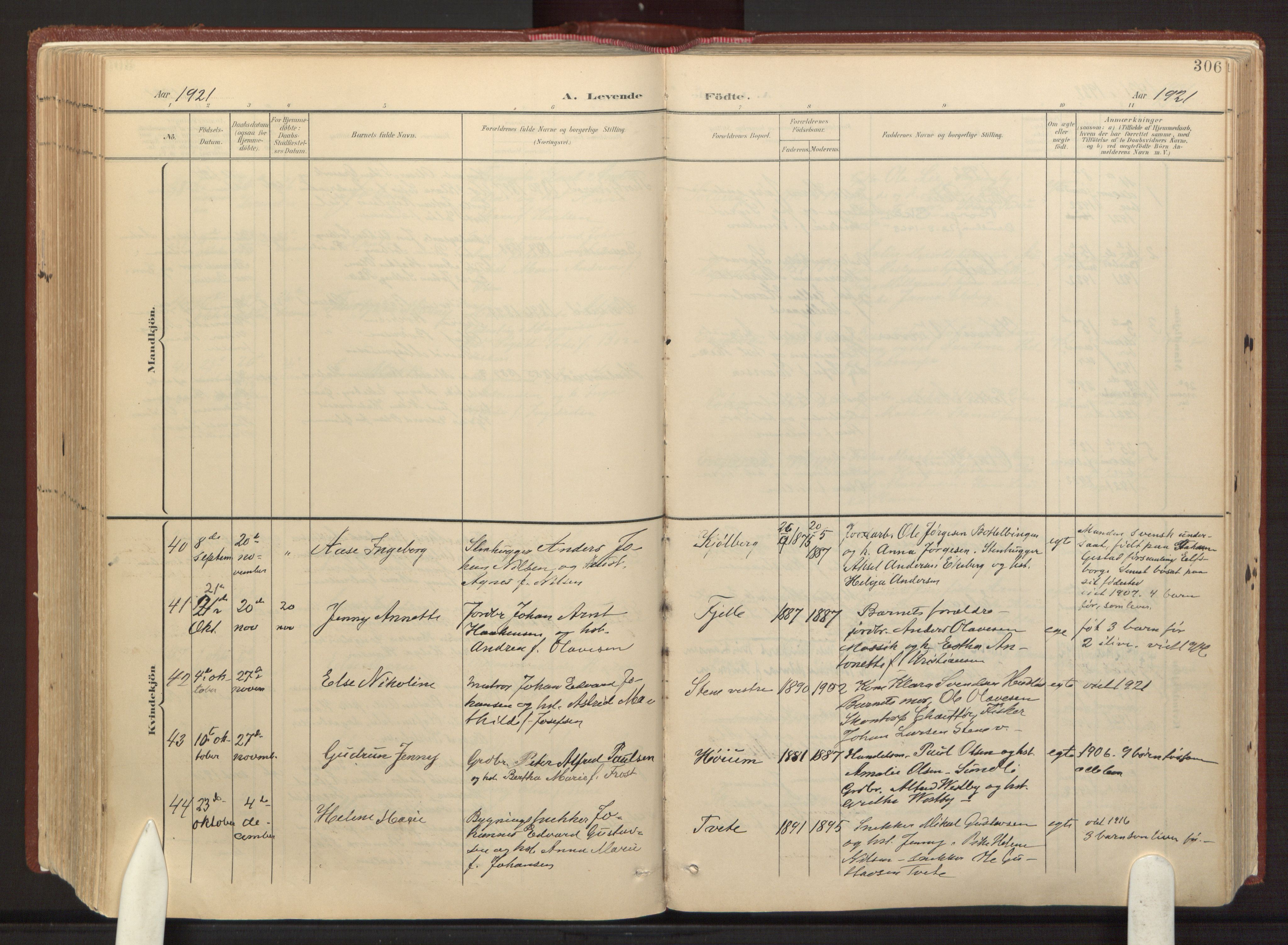 Onsøy prestekontor Kirkebøker, AV/SAO-A-10914/F/Fa/L0008: Parish register (official) no. I 8, 1899-1923, p. 306
