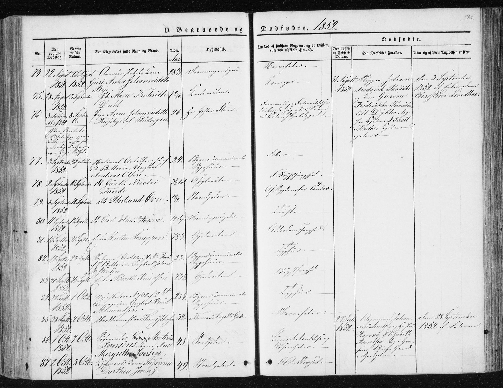 Ministerialprotokoller, klokkerbøker og fødselsregistre - Sør-Trøndelag, AV/SAT-A-1456/602/L0110: Parish register (official) no. 602A08, 1840-1854, p. 284