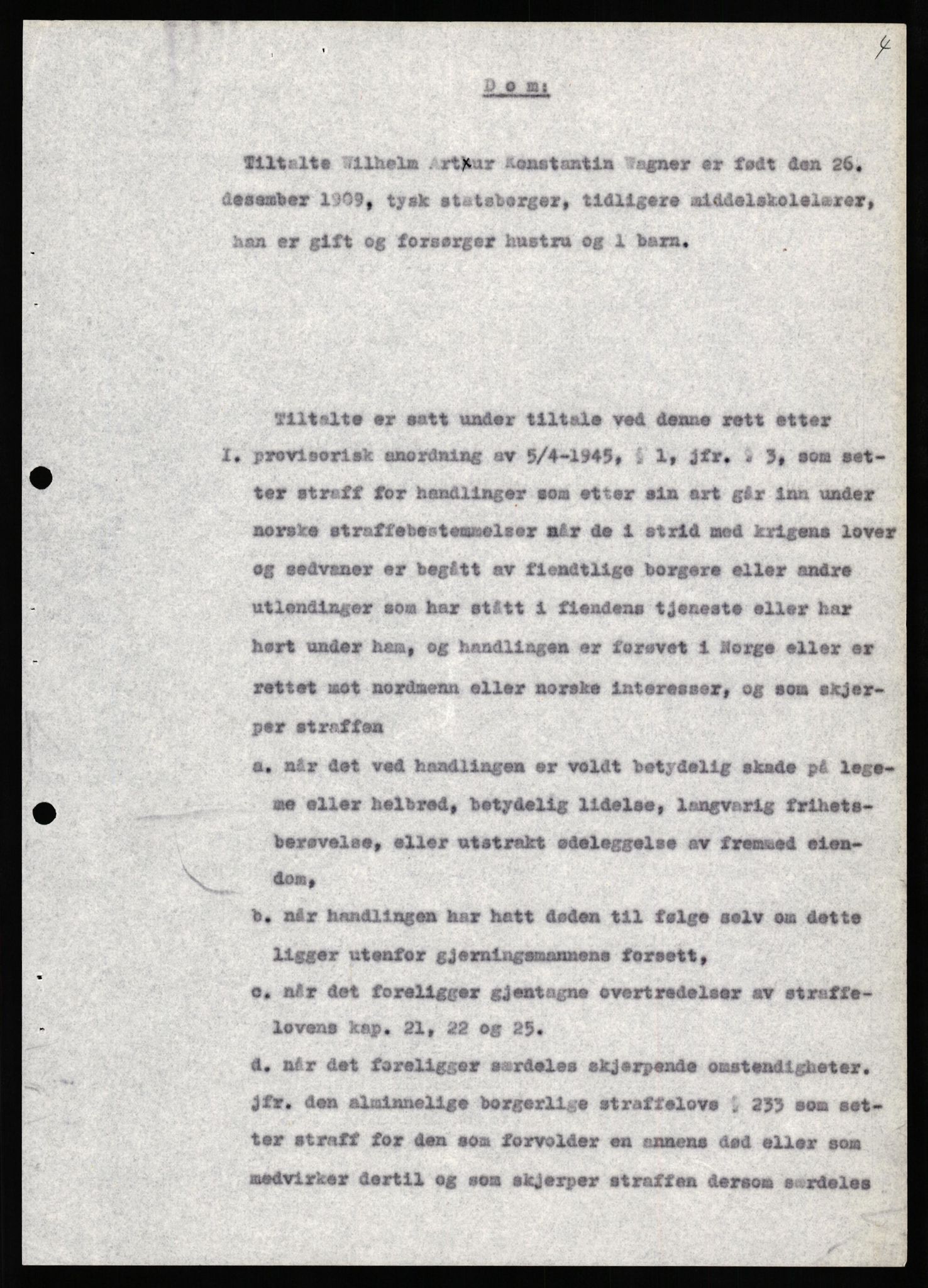 Forsvaret, Forsvarets overkommando II, AV/RA-RAFA-3915/D/Db/L0034: CI Questionaires. Tyske okkupasjonsstyrker i Norge. Tyskere., 1945-1946, p. 403