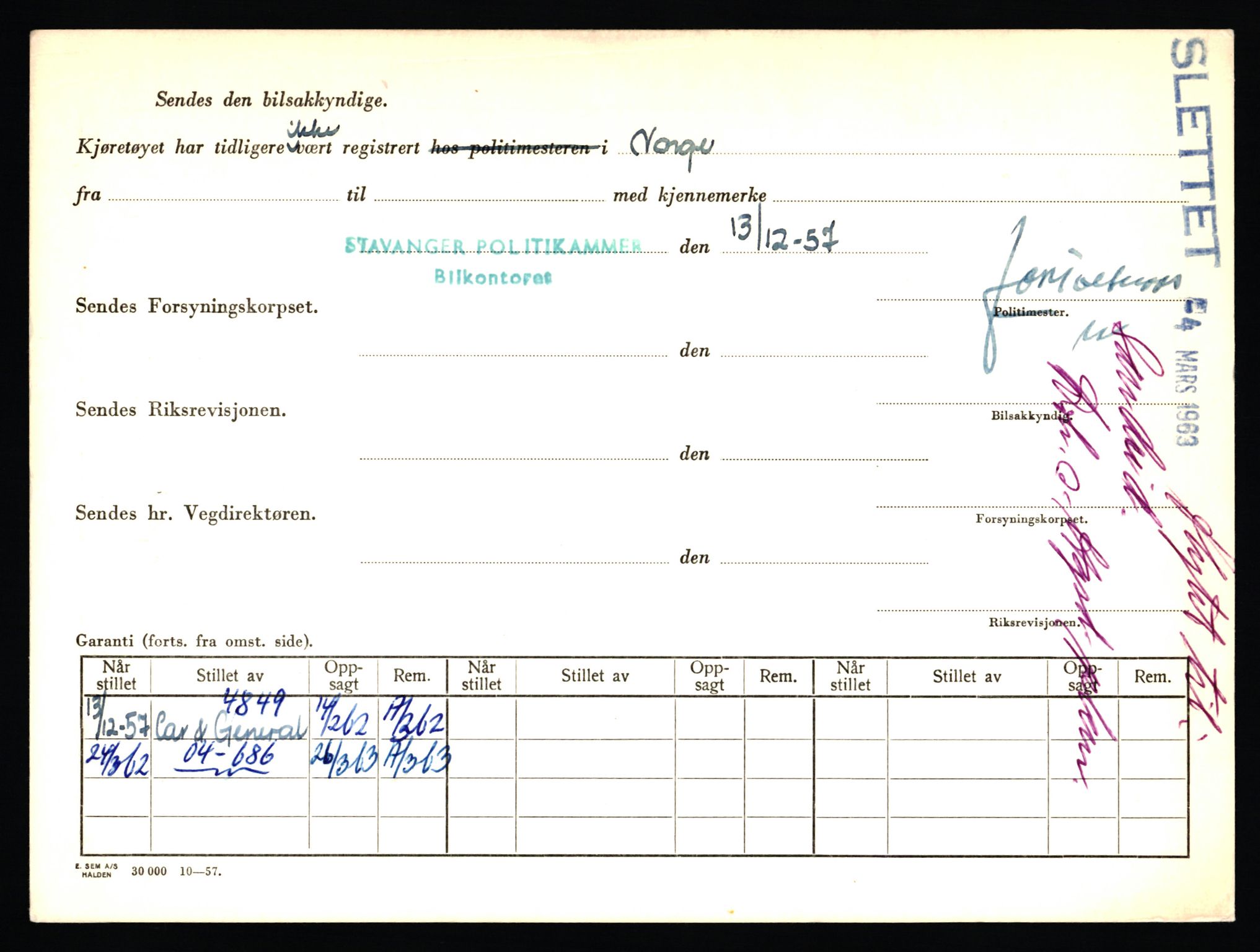 Stavanger trafikkstasjon, AV/SAST-A-101942/0/F/L0013: L-4700 - L-5079, 1930-1971, p. 516