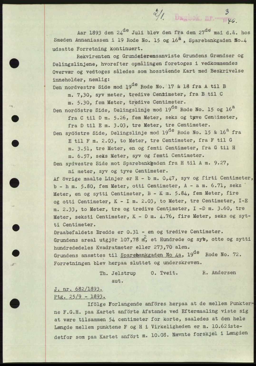 Byfogd og Byskriver i Bergen, SAB/A-3401/03/03Bc/L0022: Mortgage book no. A18, 1946-1946, Diary no: : 3/1946