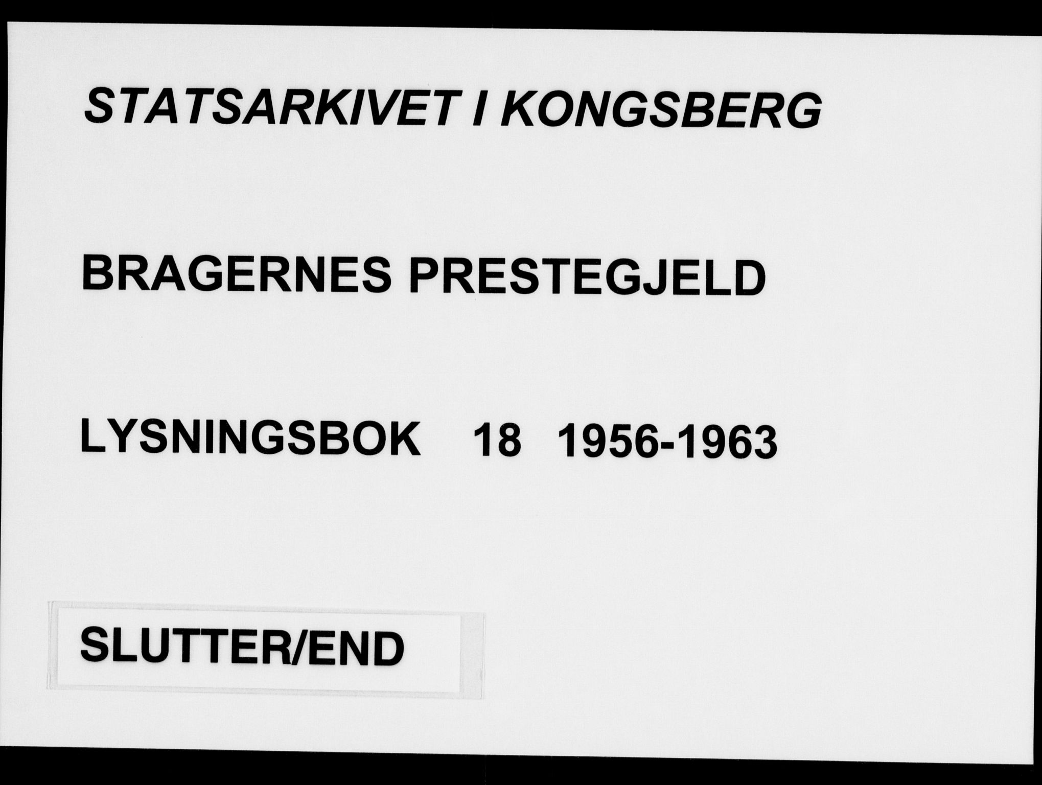 Bragernes kirkebøker, AV/SAKO-A-6/H/Ha/L0018: Banns register no. 18, 1956-1963