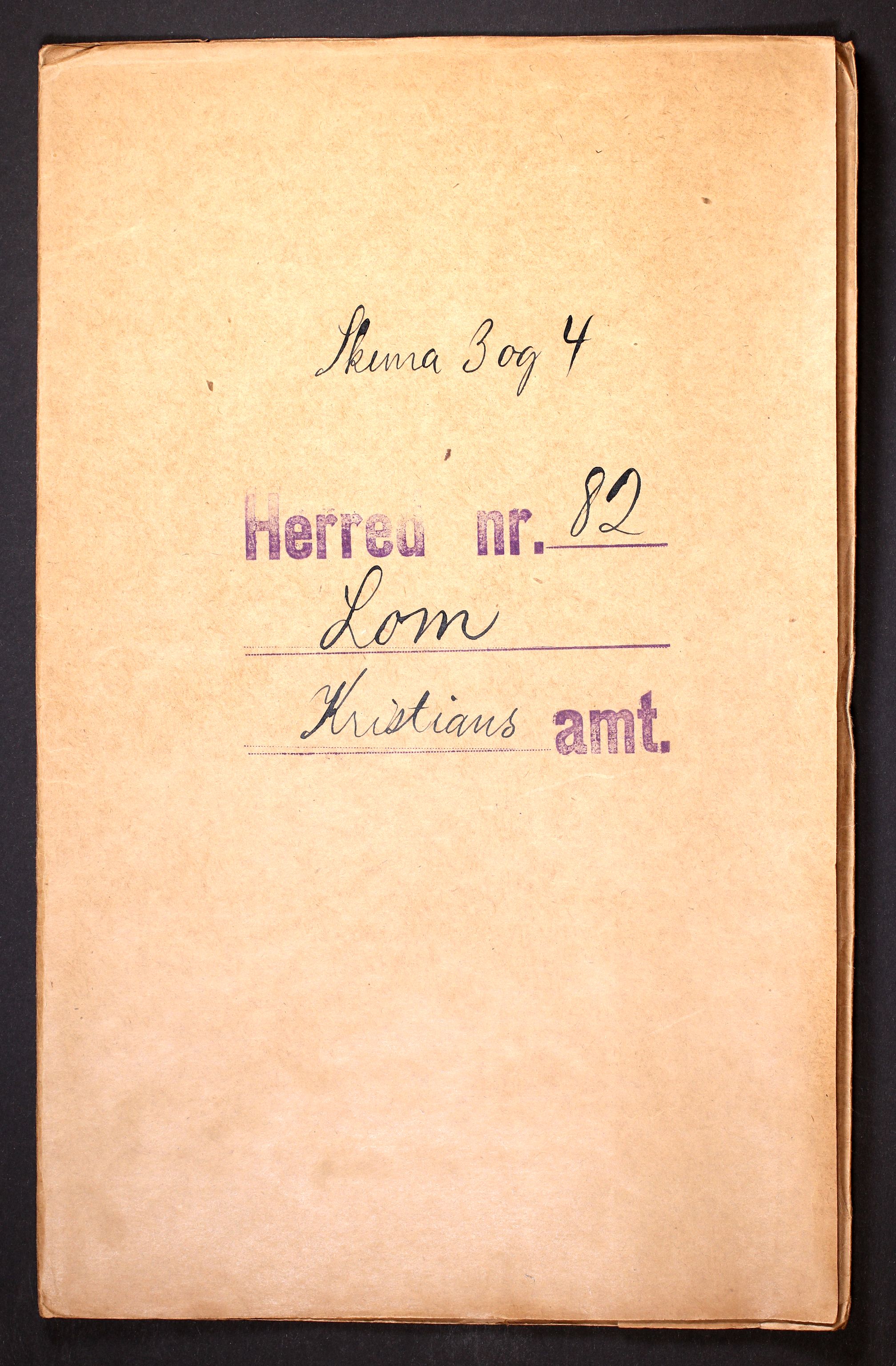 RA, 1910 census for Lom, 1910, p. 1