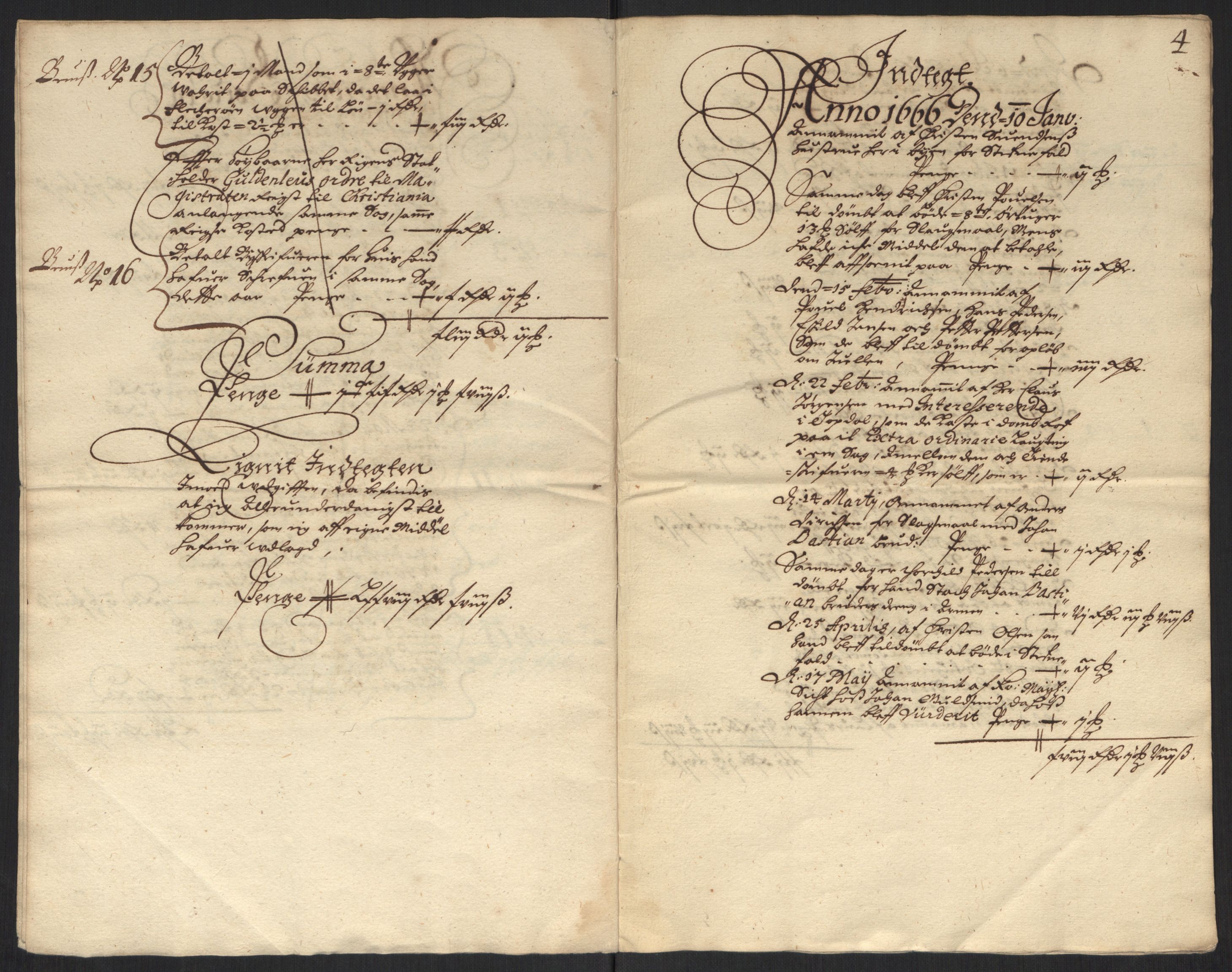 Rentekammeret inntil 1814, Reviderte regnskaper, Byregnskaper, AV/RA-EA-4066/R/Rm/L0284: [M17] Sikt og sakefall, 1658-1680, p. 26