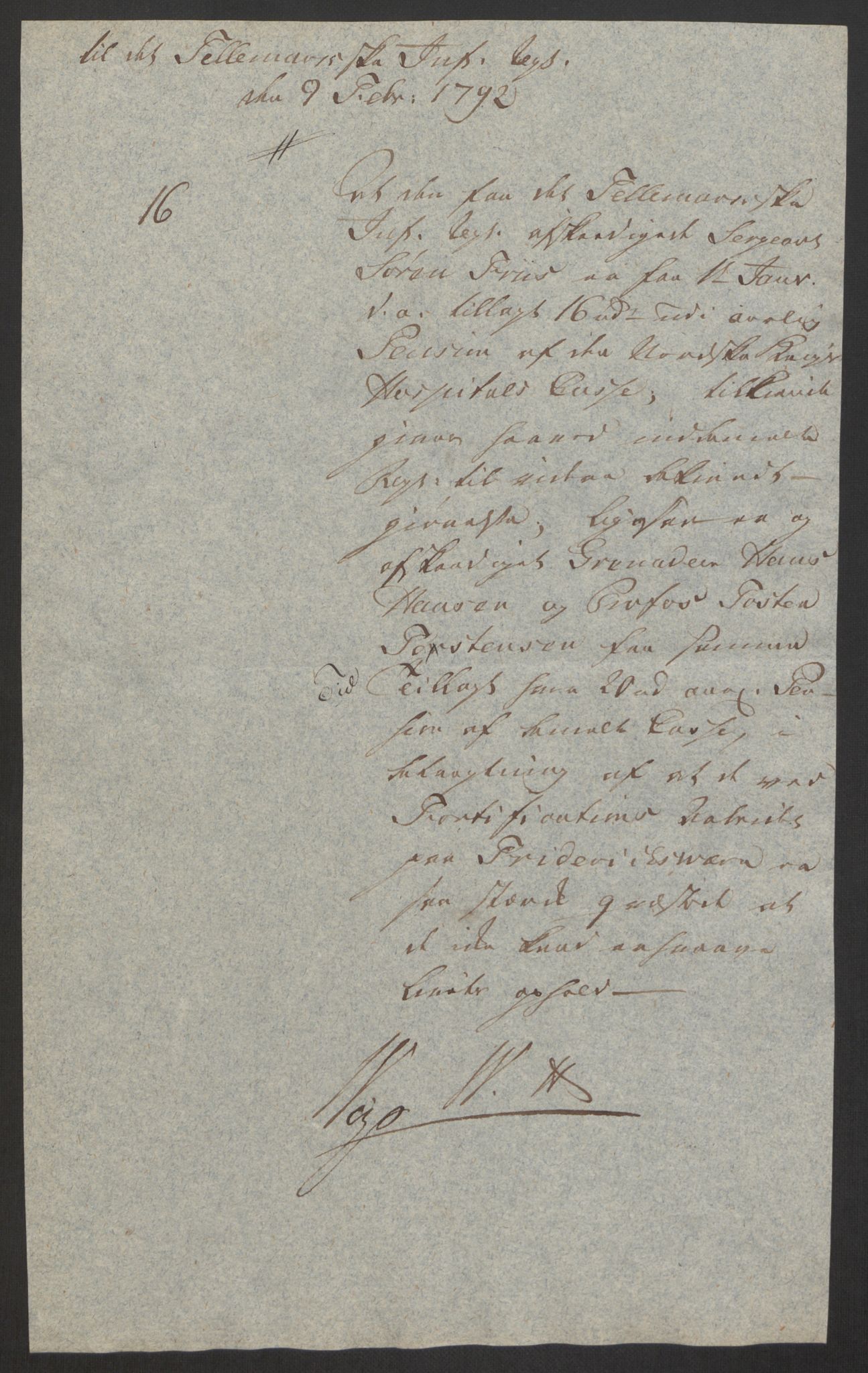 Forsvaret, Den norske kvesthuskasse/krigshospitalkasse, AV/RA-RAFA-1887/F/Fa/L0008: Konsepter, 1790-1793, p. 747