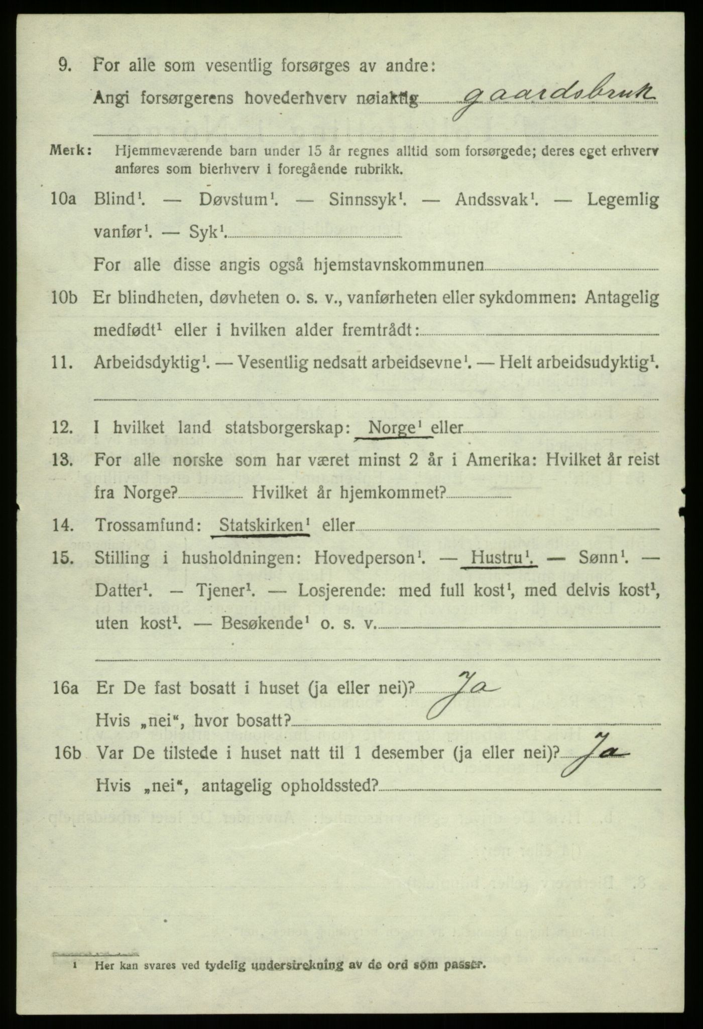 SAB, 1920 census for Alversund, 1920, p. 7153