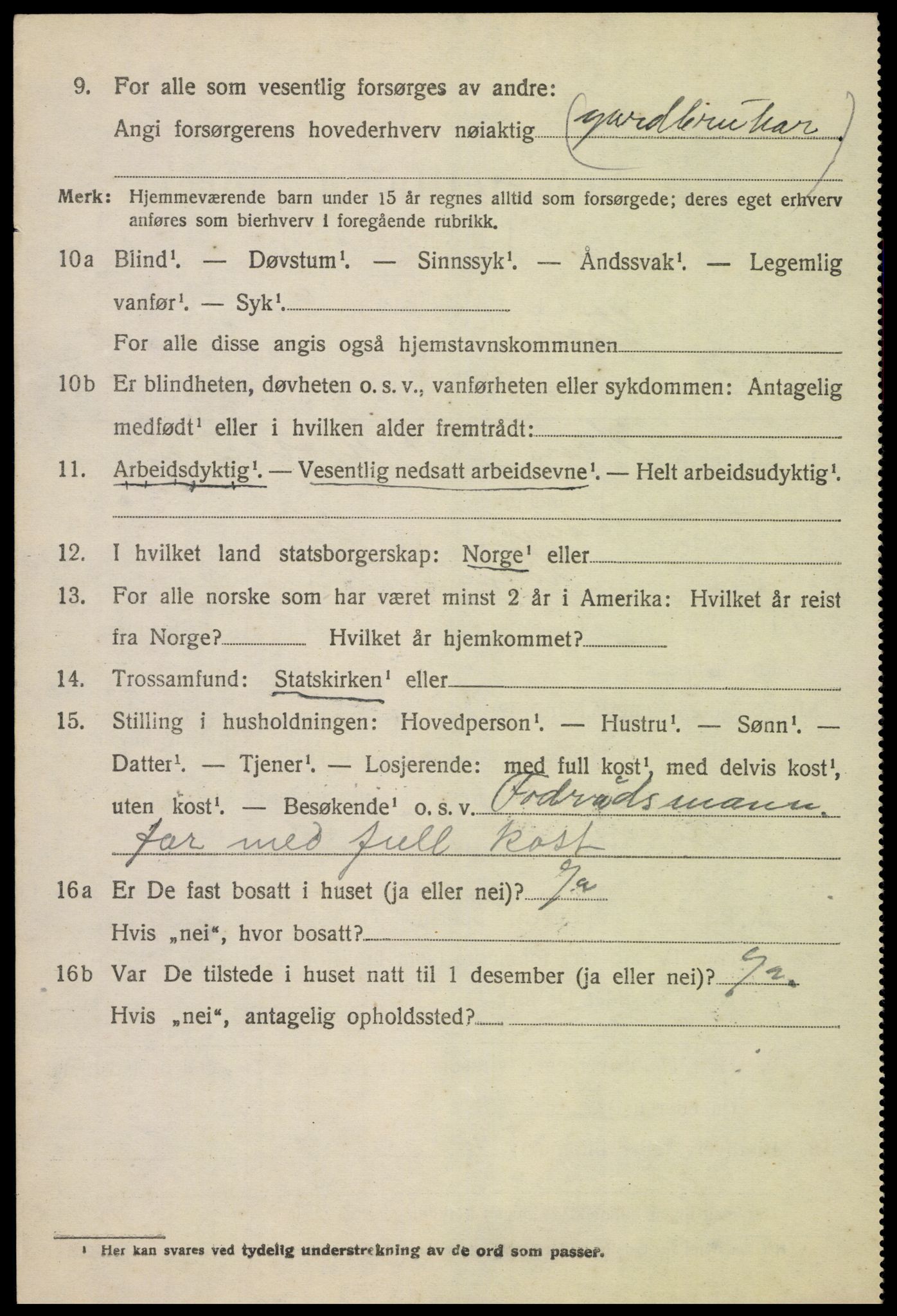 SAH, 1920 census for Lom, 1920, p. 4749