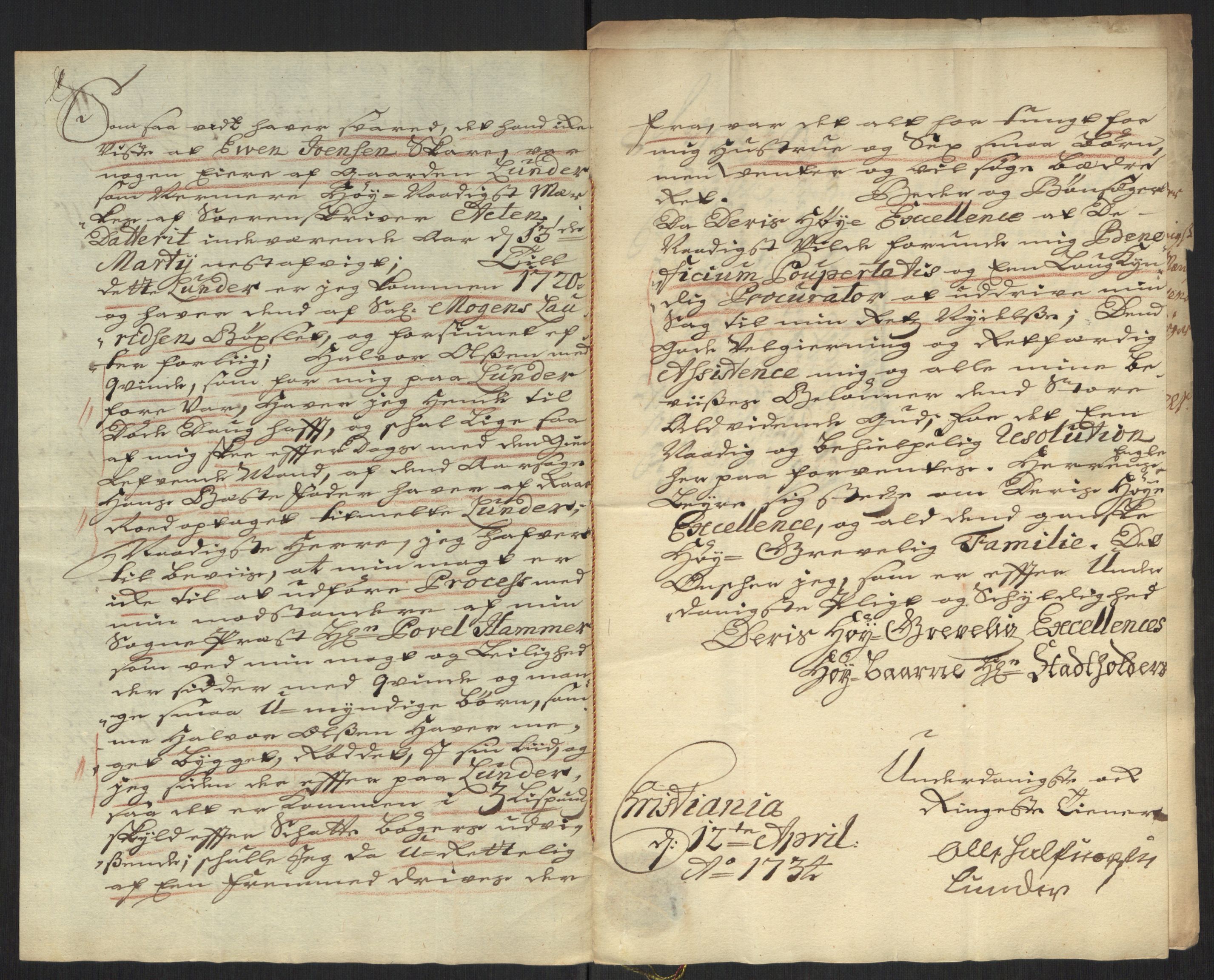 Stattholderembetet 1572-1771, AV/RA-EA-2870/Ef/L0107: Brev fra embetsmenn og andre, 1733-1734, p. 219