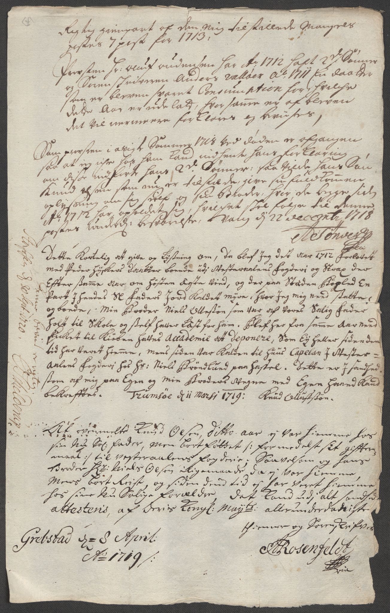 Rentekammeret inntil 1814, Reviderte regnskaper, Fogderegnskap, RA/EA-4092/R68/L4759: Fogderegnskap Senja og Troms, 1713, p. 251