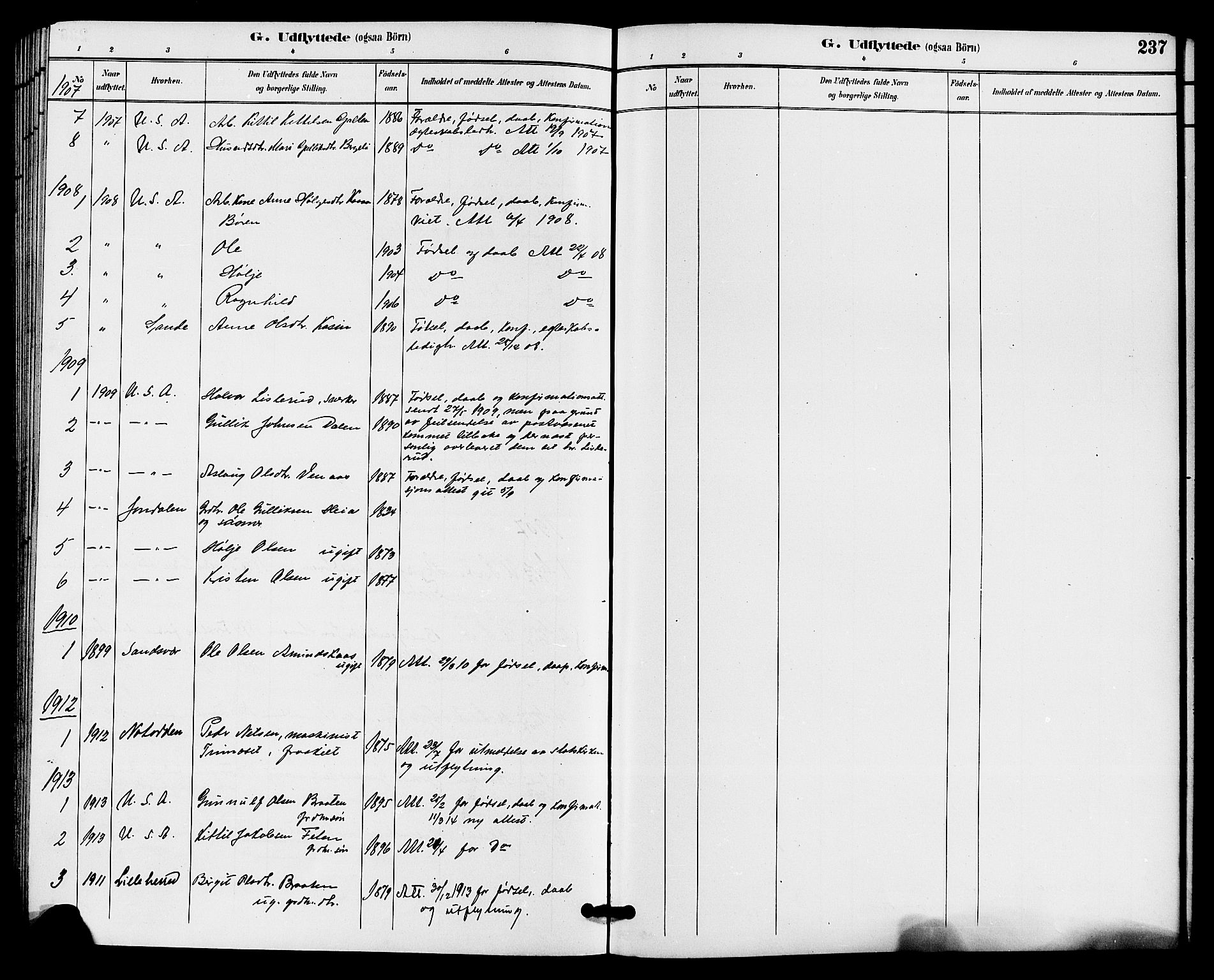 Gransherad kirkebøker, SAKO/A-267/G/Ga/L0003: Parish register (copy) no. I 3, 1887-1915, p. 237