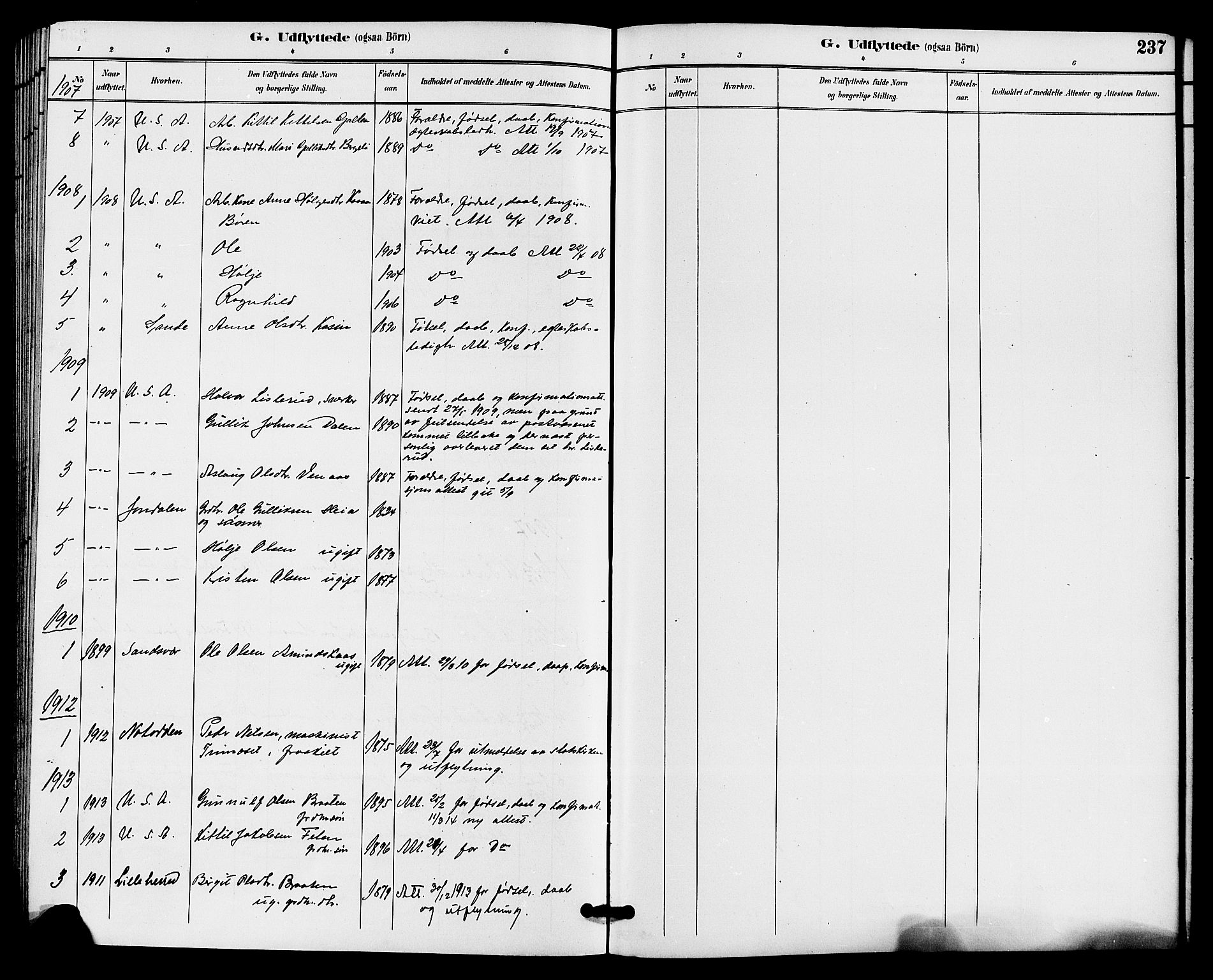 Gransherad kirkebøker, AV/SAKO-A-267/G/Ga/L0003: Parish register (copy) no. I 3, 1887-1915, p. 237