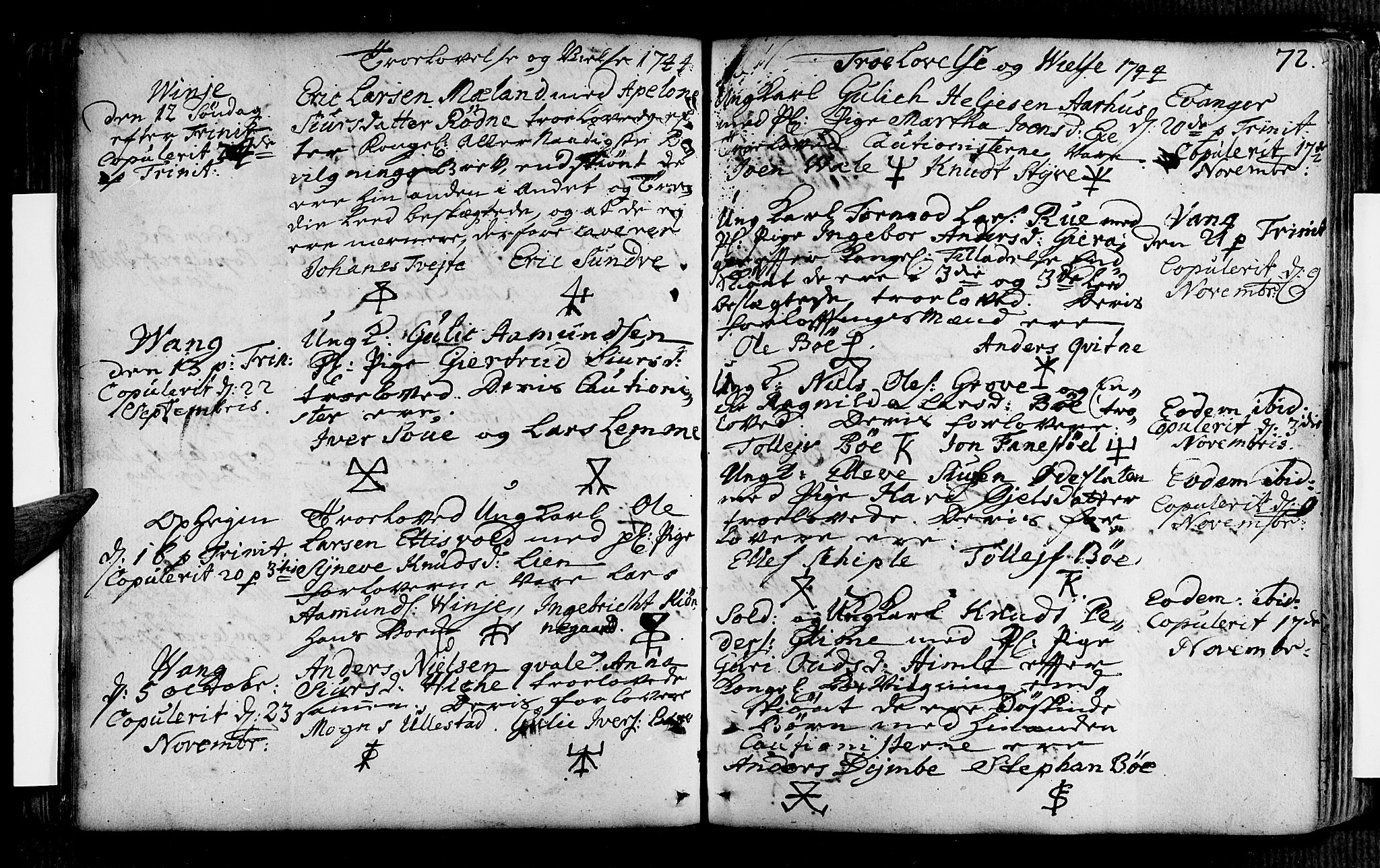 Voss sokneprestembete, SAB/A-79001/H/Haa: Parish register (official) no. A 7, 1731-1773, p. 72