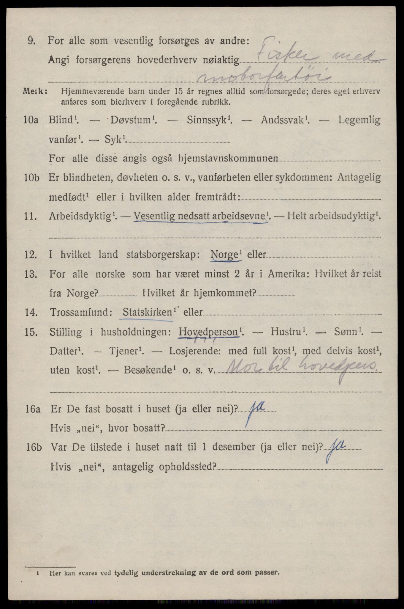 SAST, 1920 census for Skudenes, 1920, p. 4465