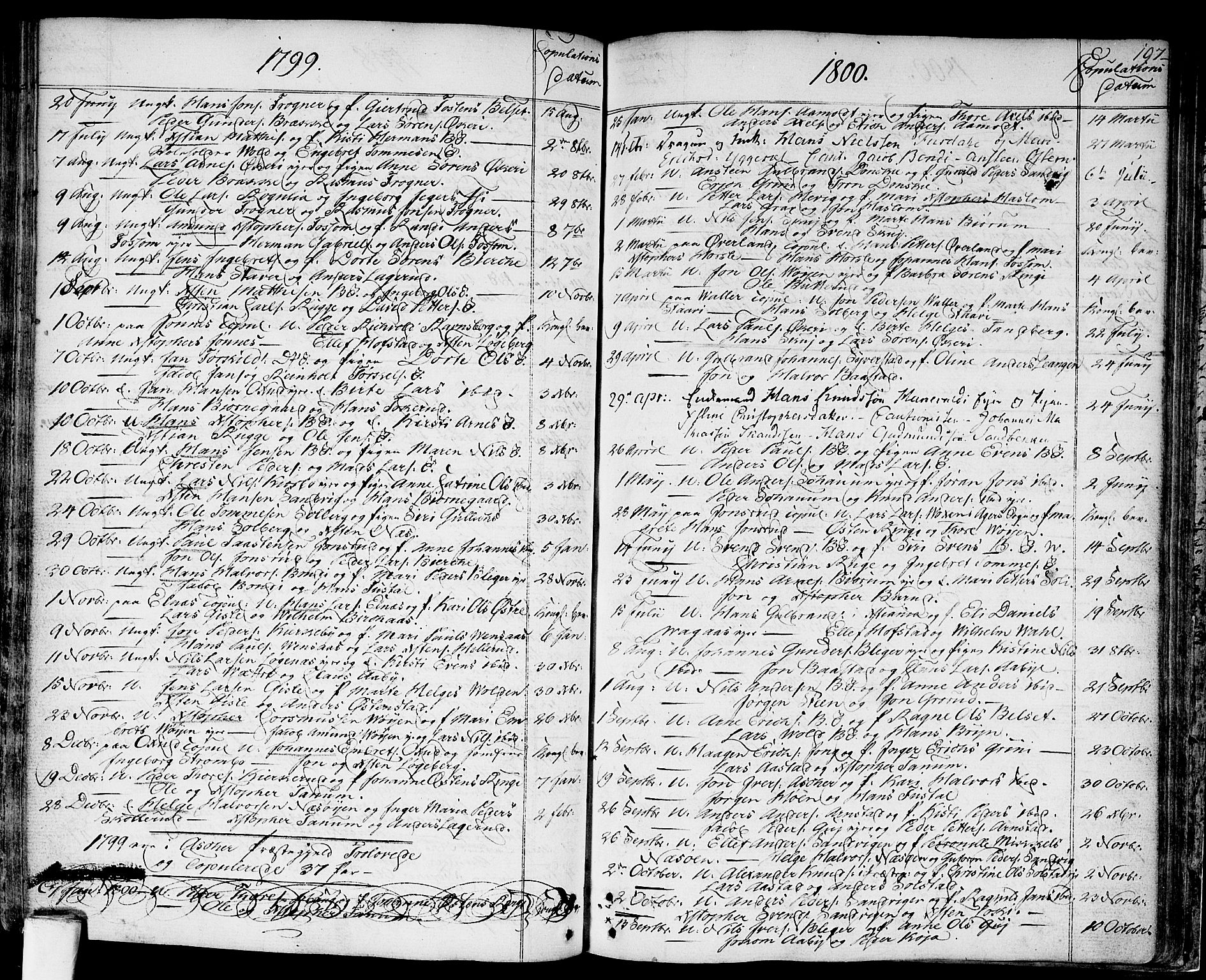 Asker prestekontor Kirkebøker, SAO/A-10256a/F/Fa/L0003: Parish register (official) no. I 3, 1767-1807, p. 197
