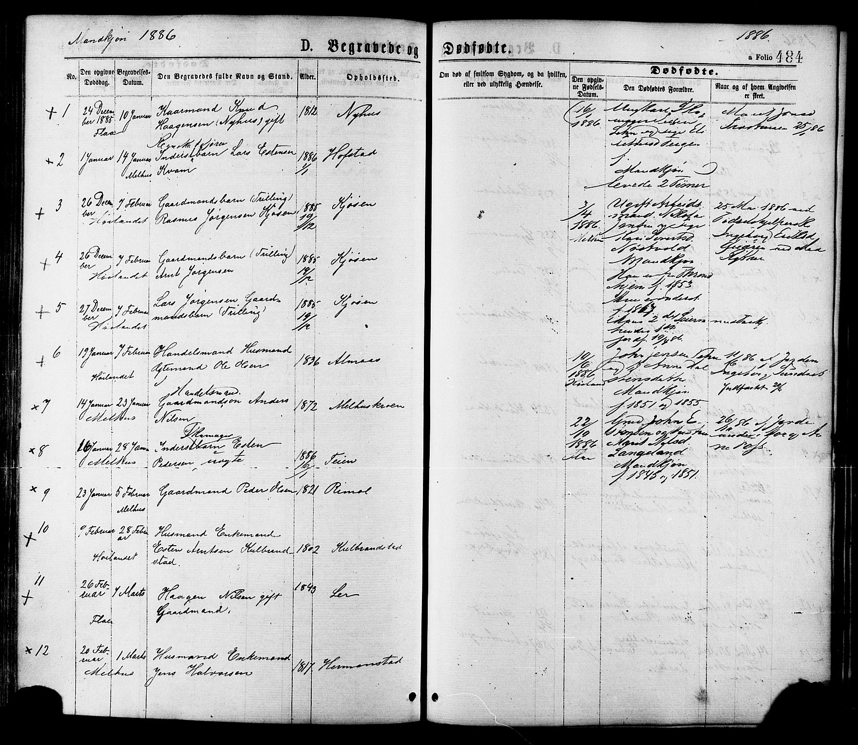 Ministerialprotokoller, klokkerbøker og fødselsregistre - Sør-Trøndelag, SAT/A-1456/691/L1079: Parish register (official) no. 691A11, 1873-1886, p. 484