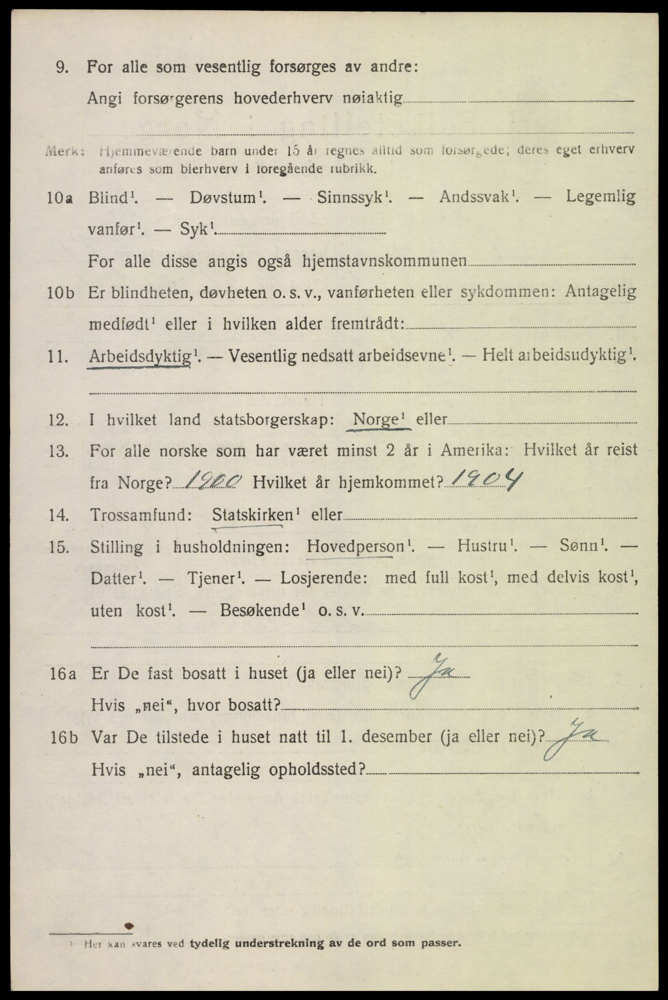 SAK, 1920 census for Sør-Audnedal, 1920, p. 5638