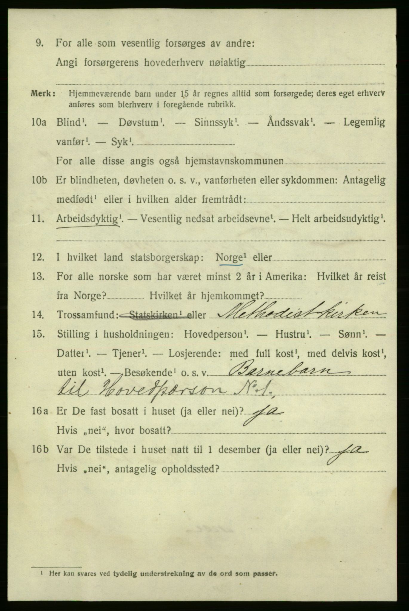 SAO, 1920 census for Fredrikshald, 1920, p. 14121