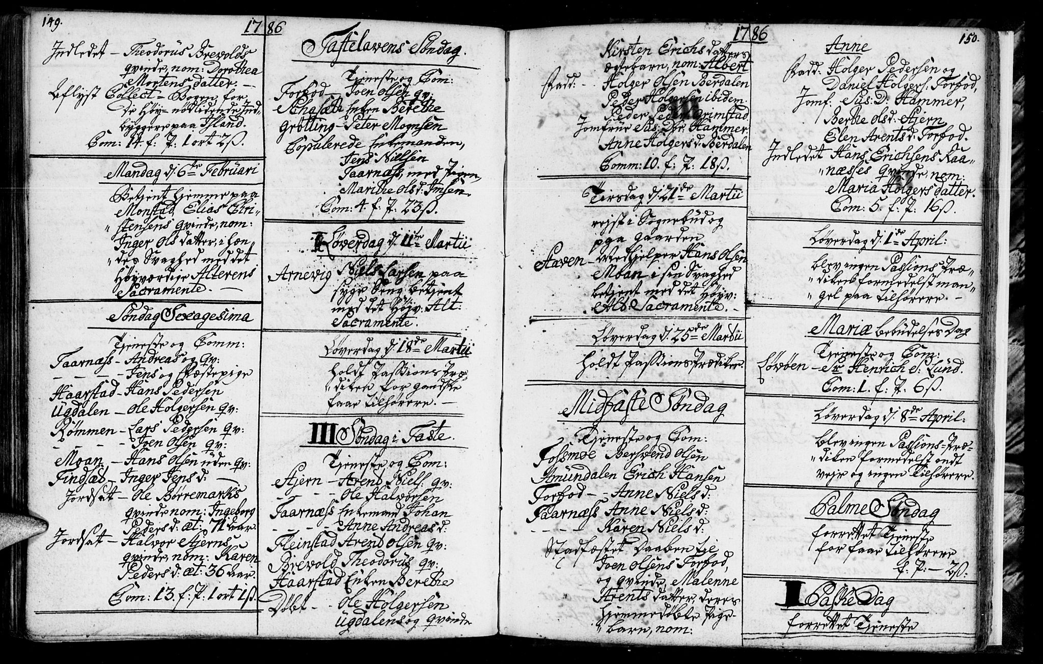 Ministerialprotokoller, klokkerbøker og fødselsregistre - Sør-Trøndelag, SAT/A-1456/655/L0685: Parish register (copy) no. 655C01, 1777-1788, p. 149-150