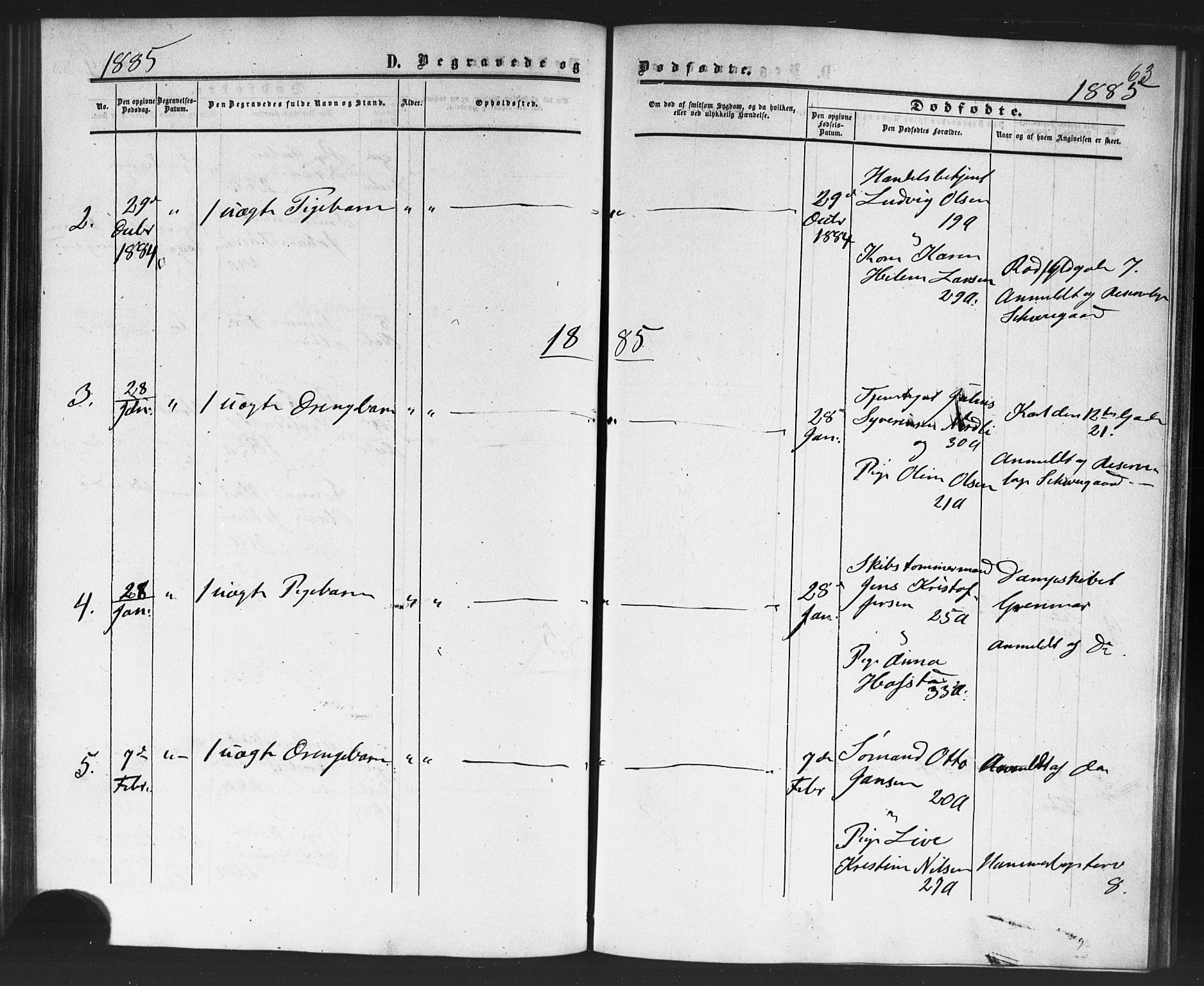 Rikshospitalet prestekontor Kirkebøker, SAO/A-10309b/F/L0005: Parish register (official) no. 5, 1859-1887, p. 63