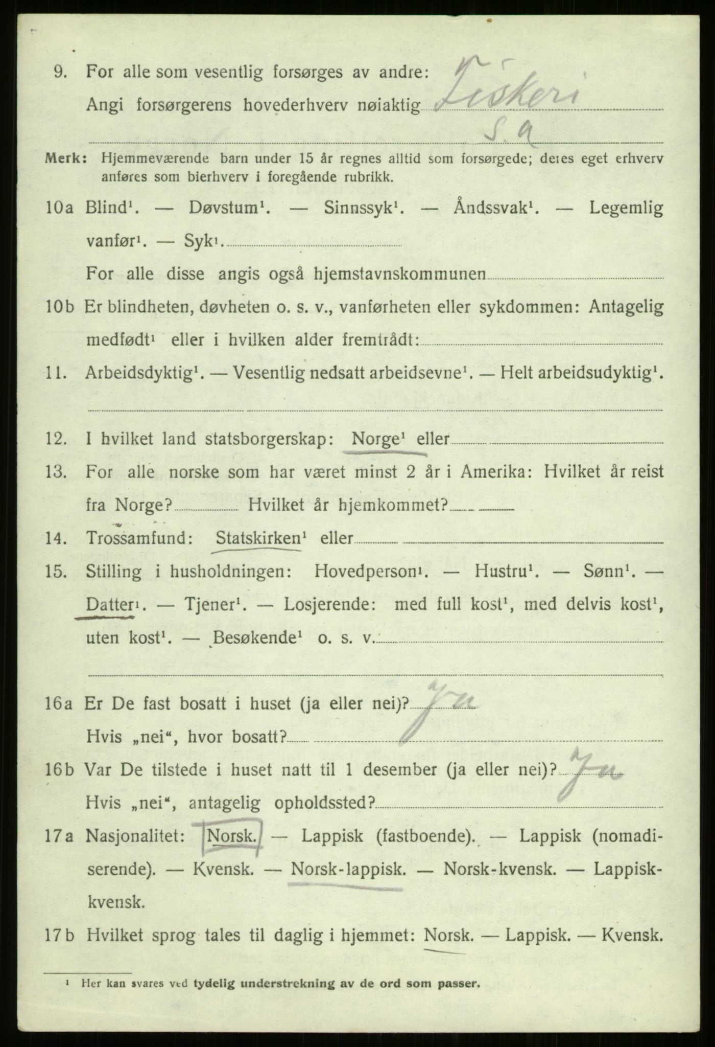 SATØ, 1920 census for Kvæfjord, 1920, p. 3114