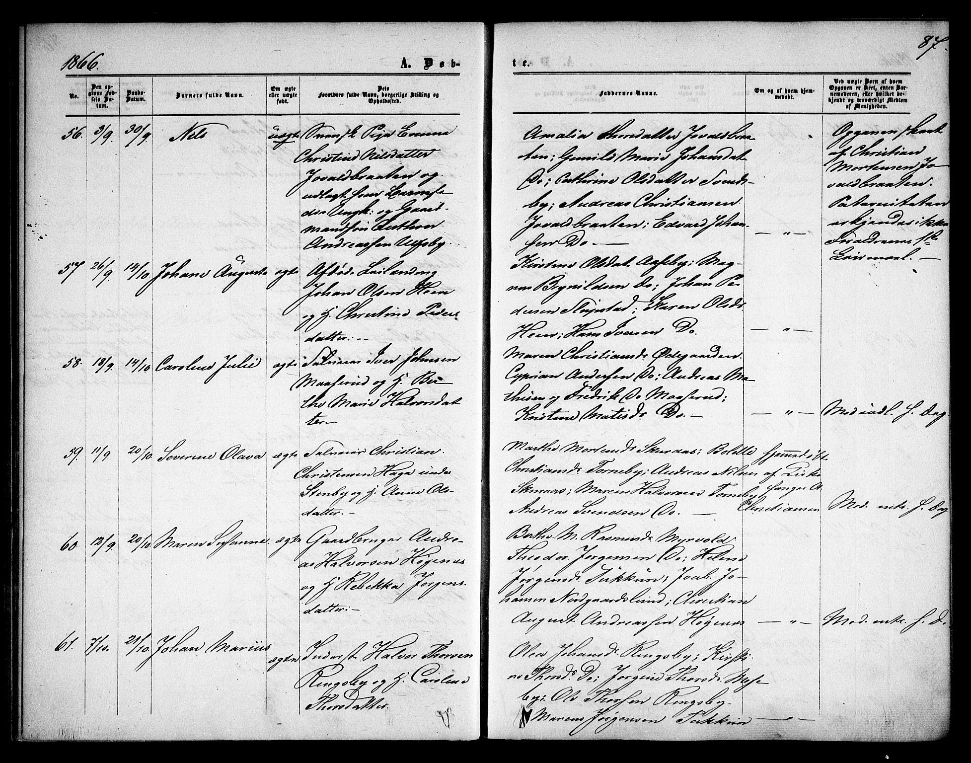 Rødenes prestekontor Kirkebøker, AV/SAO-A-2005/F/Fa/L0007: Parish register (official) no. I 7, 1860-1869, p. 87