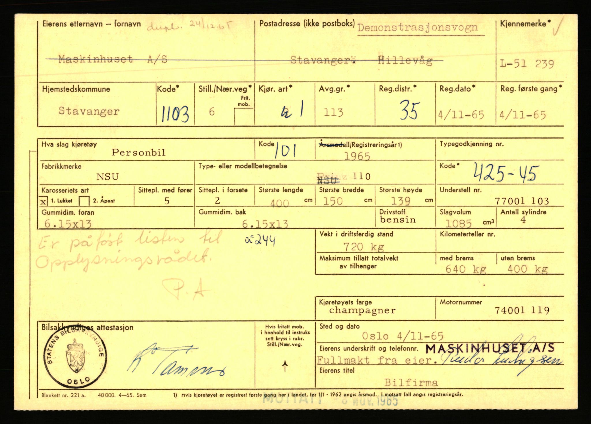 Stavanger trafikkstasjon, AV/SAST-A-101942/0/F/L0050: L-50600 - L-51299, 1930-1971, p. 2015