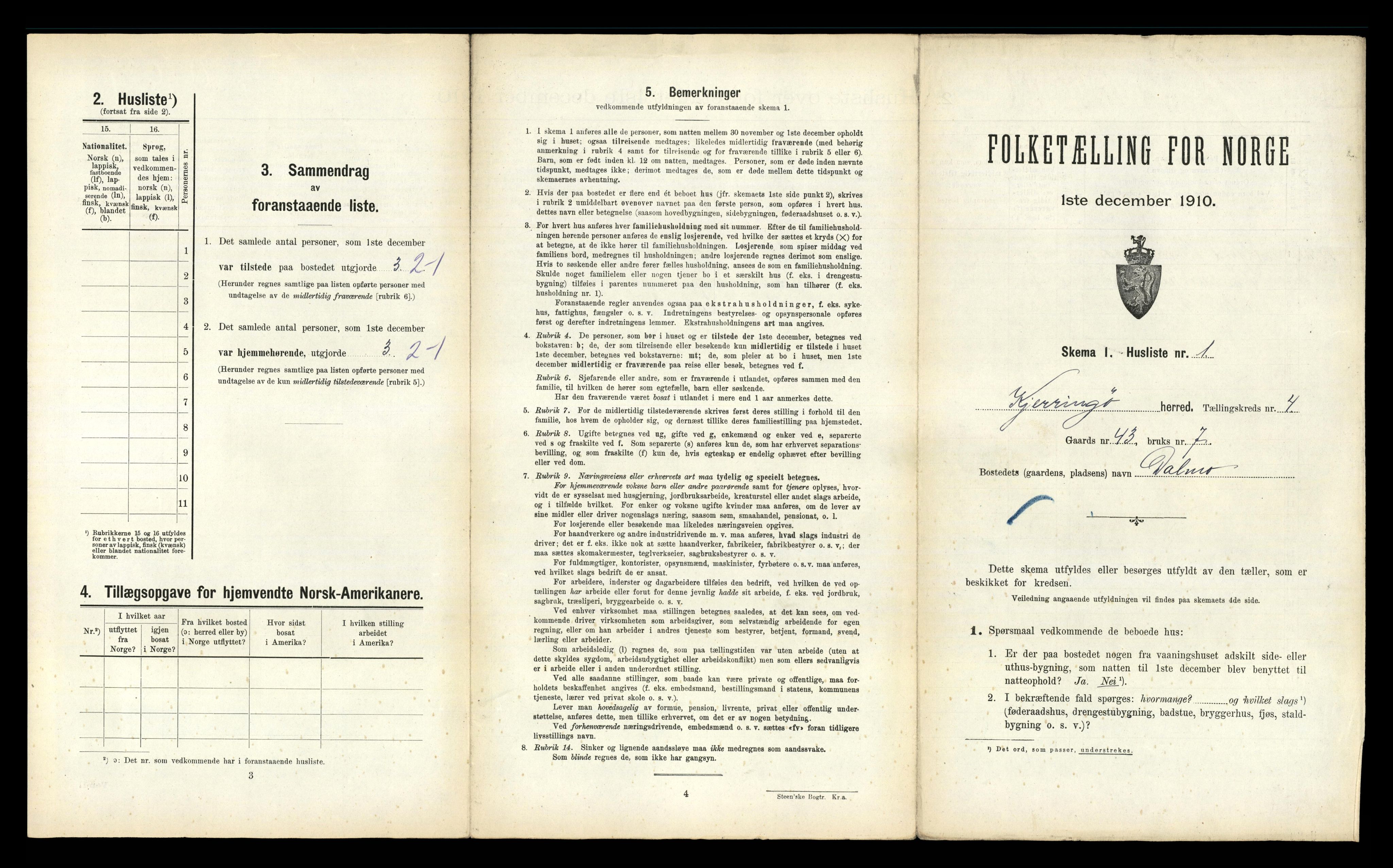 RA, 1910 census for Kjerringøy, 1910, p. 305