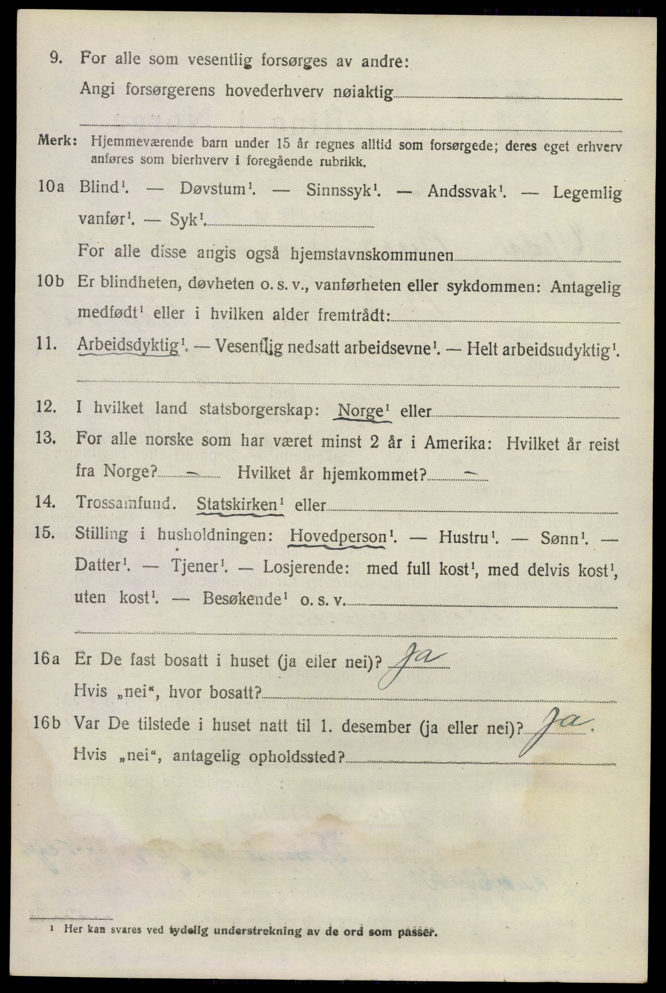 SAKO, 1920 census for Uvdal, 1920, p. 2312