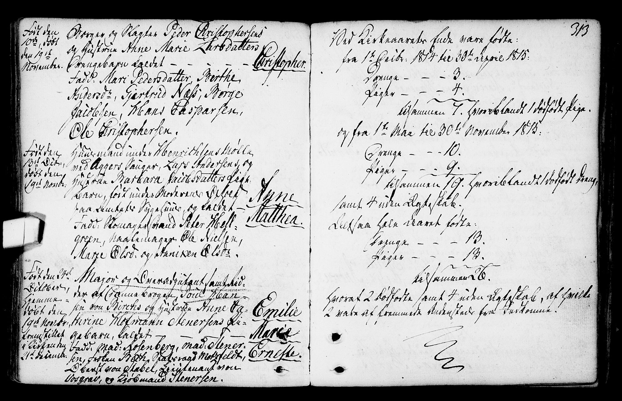 Gamlebyen prestekontor Kirkebøker, AV/SAO-A-10884/F/Fa/L0001: Parish register (official) no. 1, 1734-1818, p. 313