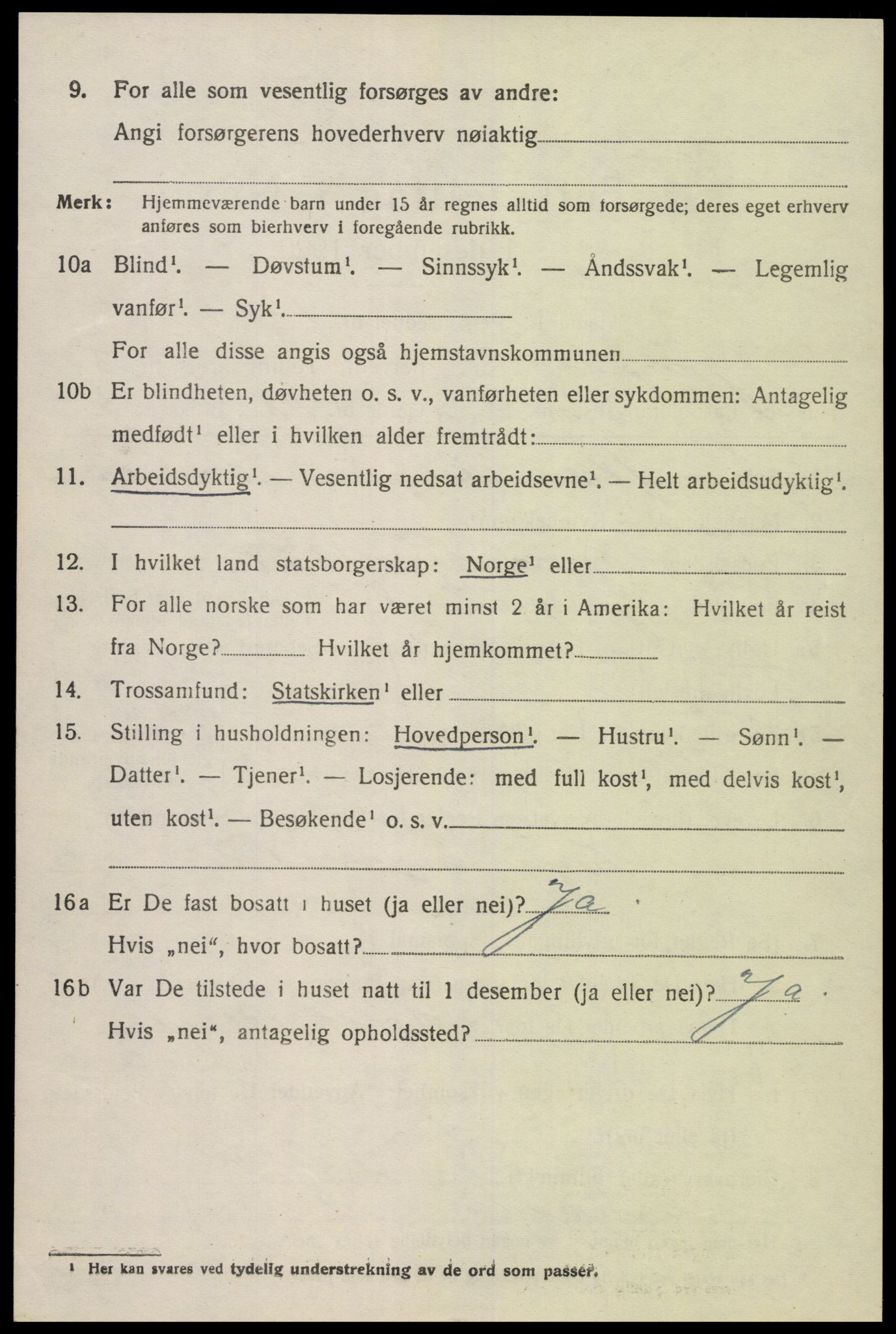 SAK, 1920 census for Greipstad, 1920, p. 1221