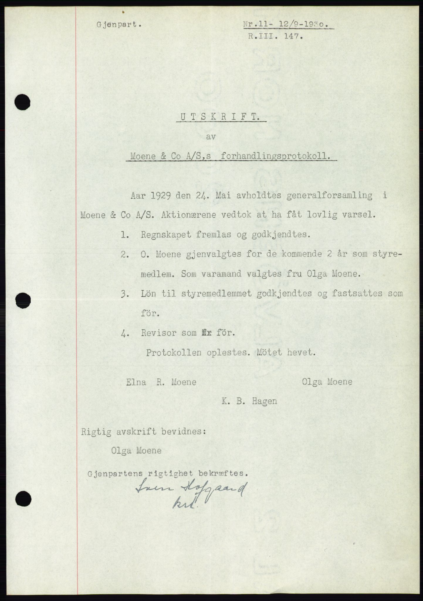 Ålesund byfogd, SAT/A-4384: Mortgage book no. 26, 1930-1930, Deed date: 12.09.1930