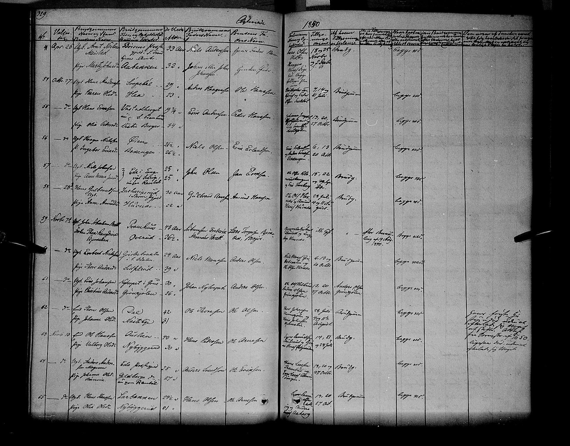 Vinger prestekontor, AV/SAH-PREST-024/H/Ha/Haa/L0009: Parish register (official) no. 9, 1847-1855, p. 329