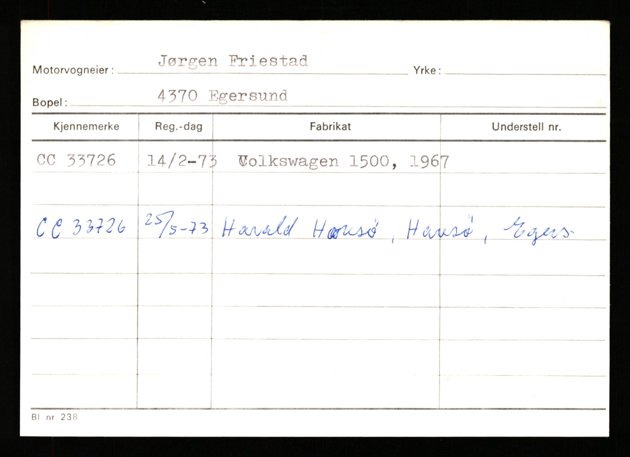 Stavanger trafikkstasjon, AV/SAST-A-101942/0/G/L0005: Registreringsnummer: 23000 - 34245, 1930-1971, p. 3322