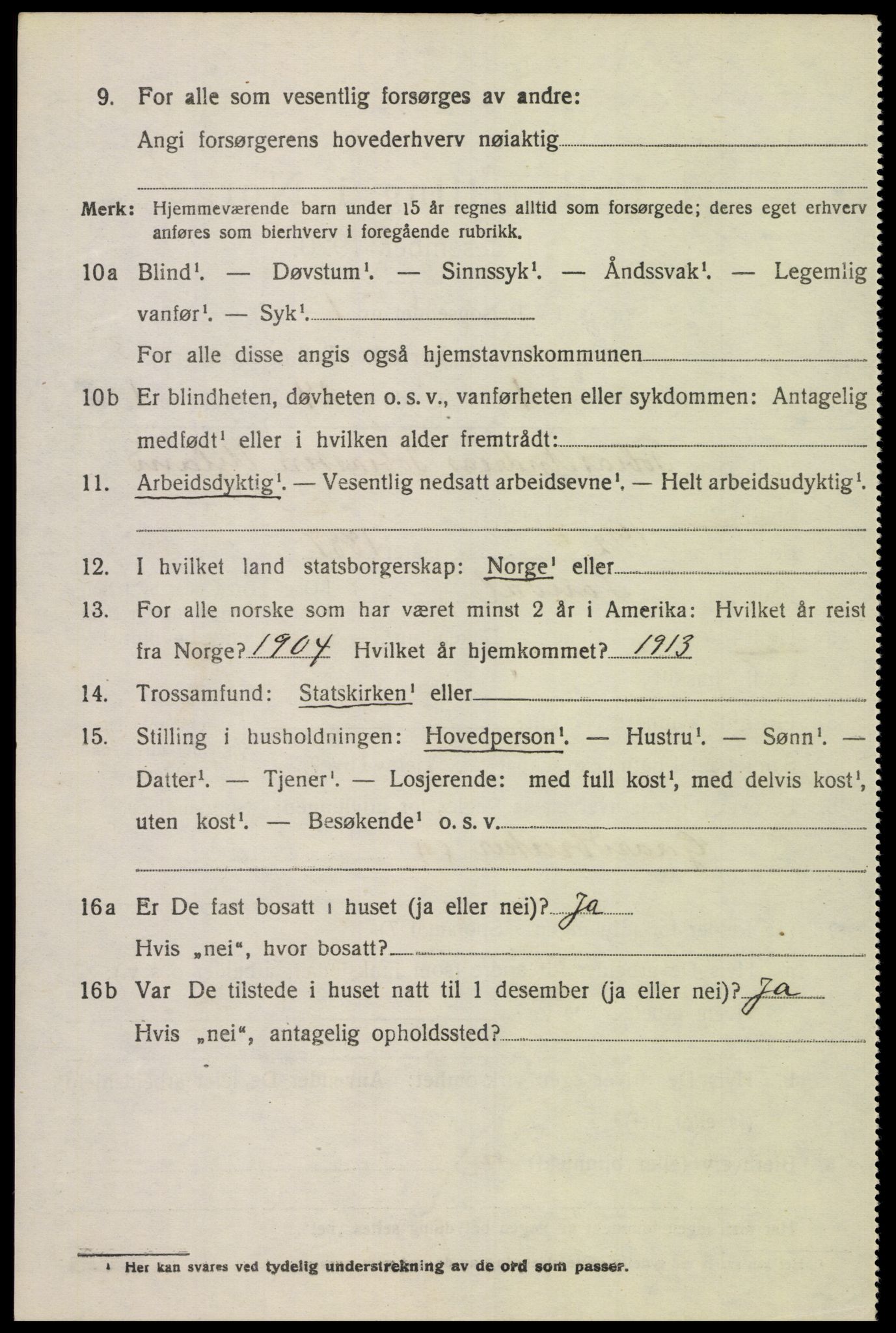 SAK, 1920 census for Laudal, 1920, p. 1003