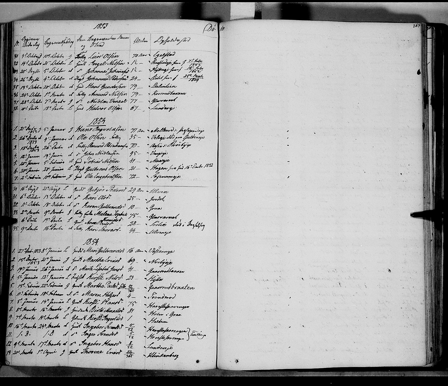 Jevnaker prestekontor, SAH/PREST-116/H/Ha/Haa/L0006: Parish register (official) no. 6, 1837-1857, p. 267