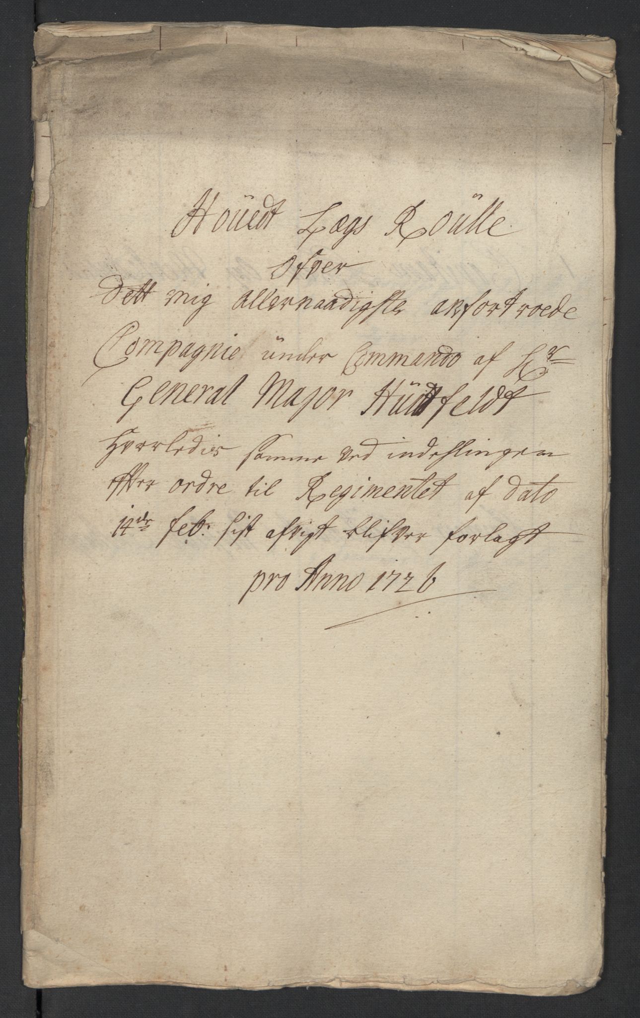 Rentekammeret inntil 1814, Realistisk ordnet avdeling, RA/EA-4070/Ki/L0015: [S14]: Hovedlegdsruller, 1726, p. 481